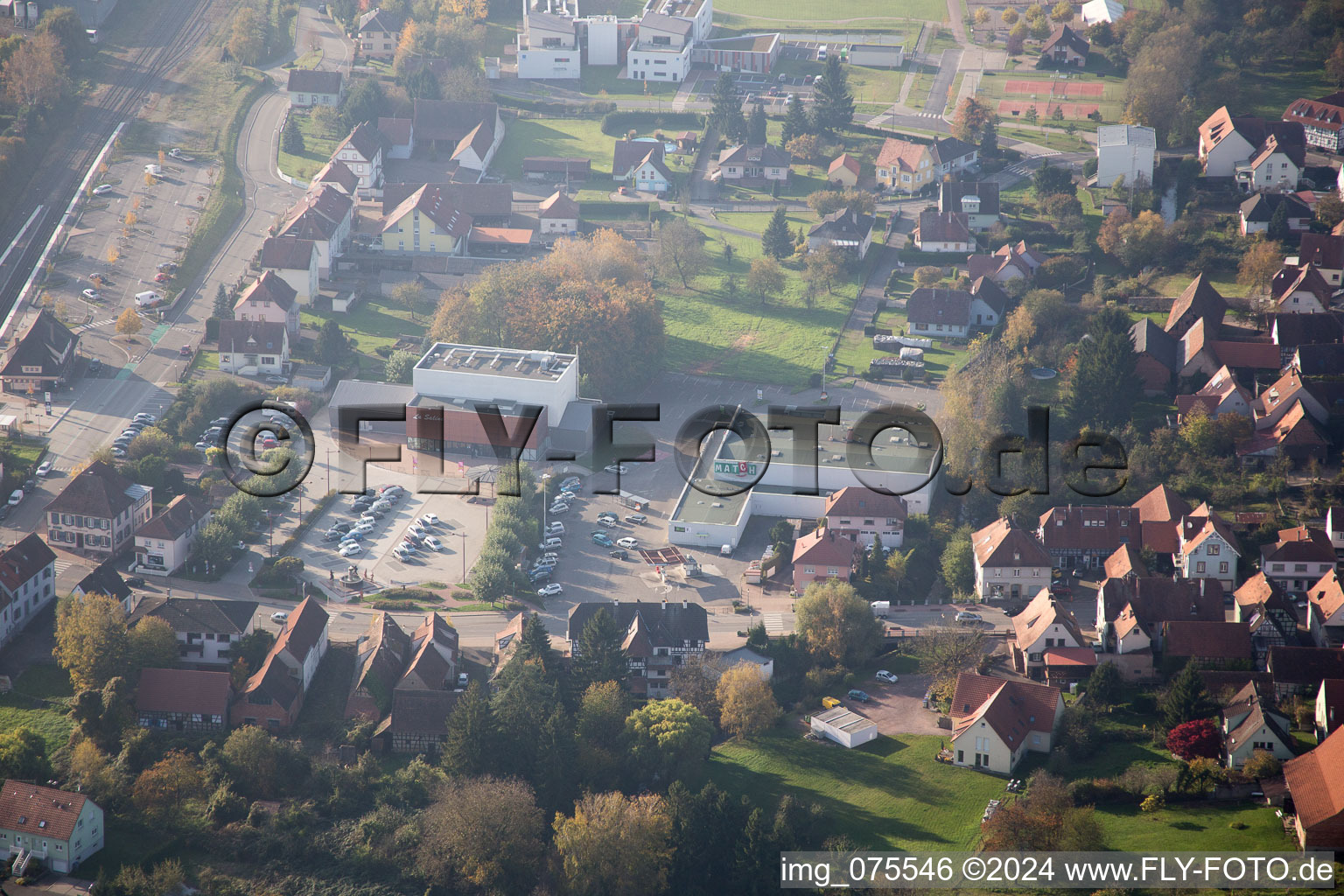 Soultz-sous-Forêts dans le département Bas Rhin, France depuis l'avion