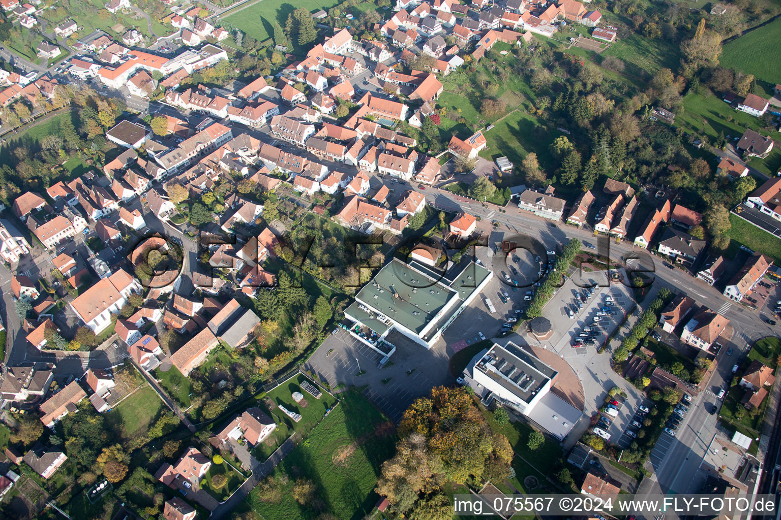 Soultz-sous-Forêts dans le département Bas Rhin, France depuis l'avion