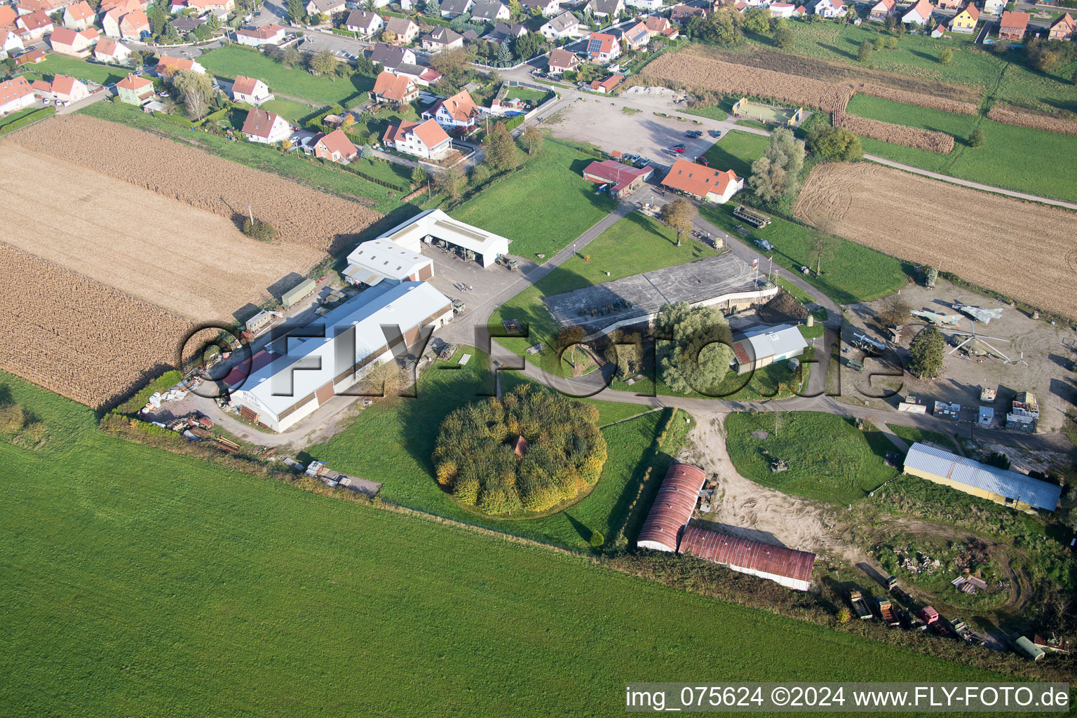 Rittershoffen dans le département Bas Rhin, France depuis l'avion