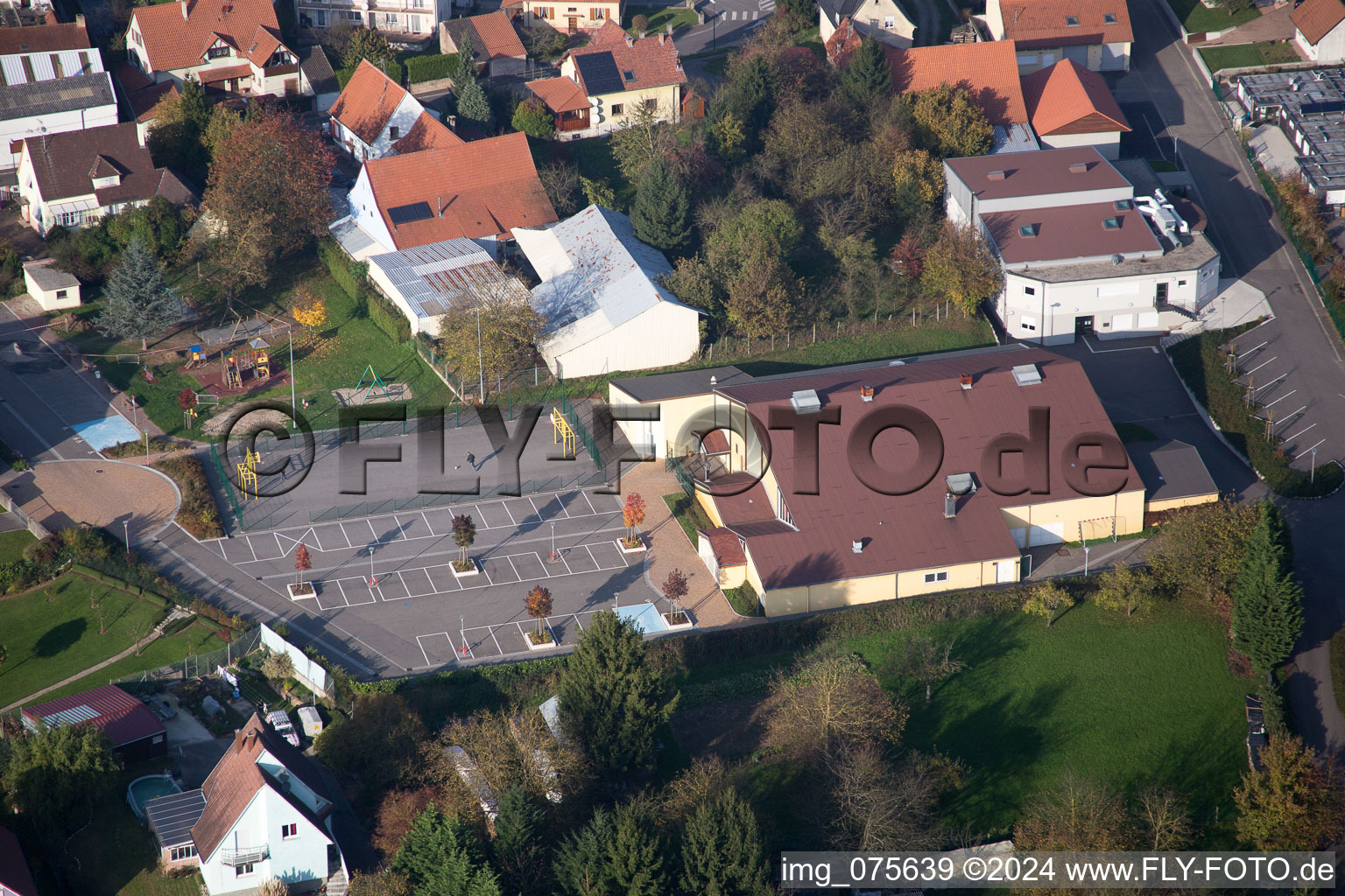 Hatten dans le département Bas Rhin, France vue d'en haut