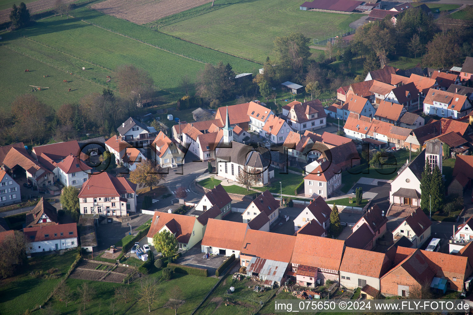 Photographie aérienne de Buhl dans le département Bas Rhin, France