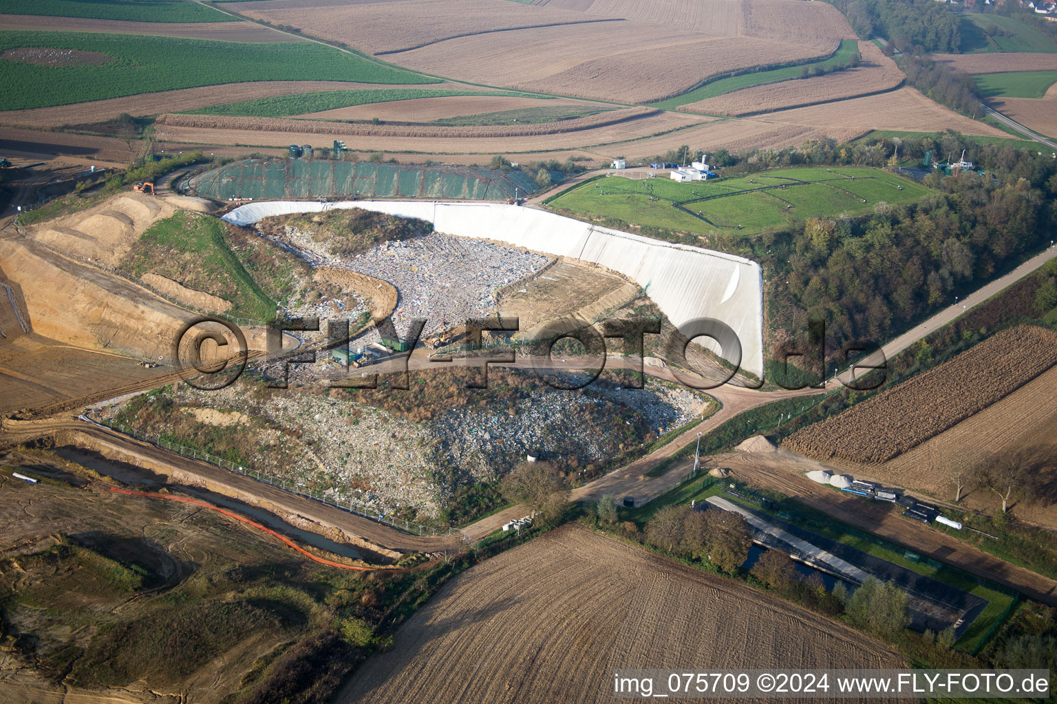 Vue d'oiseau de Schaffhouse-près-Seltz dans le département Bas Rhin, France