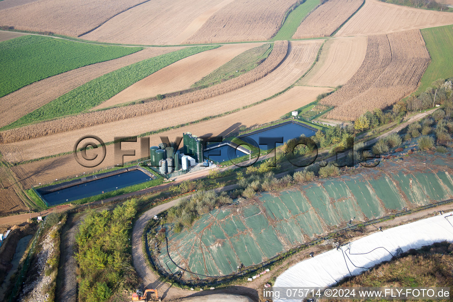 Image drone de Schaffhouse-près-Seltz dans le département Bas Rhin, France