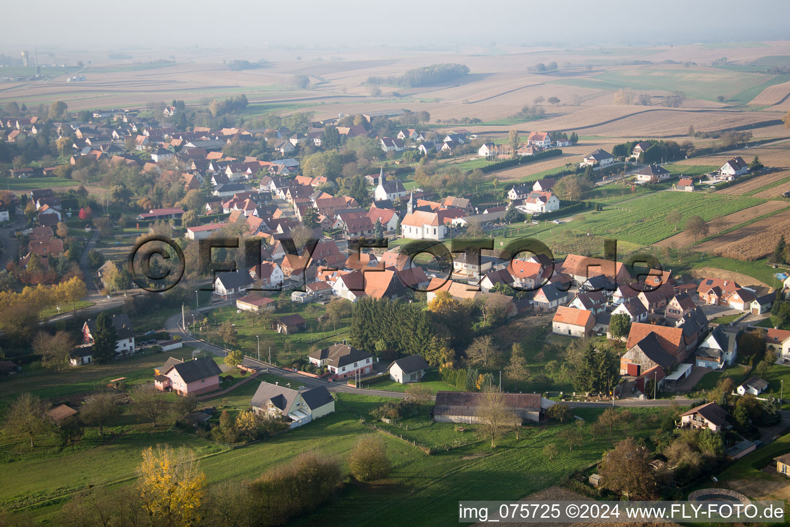 Wintzenbach dans le département Bas Rhin, France d'en haut