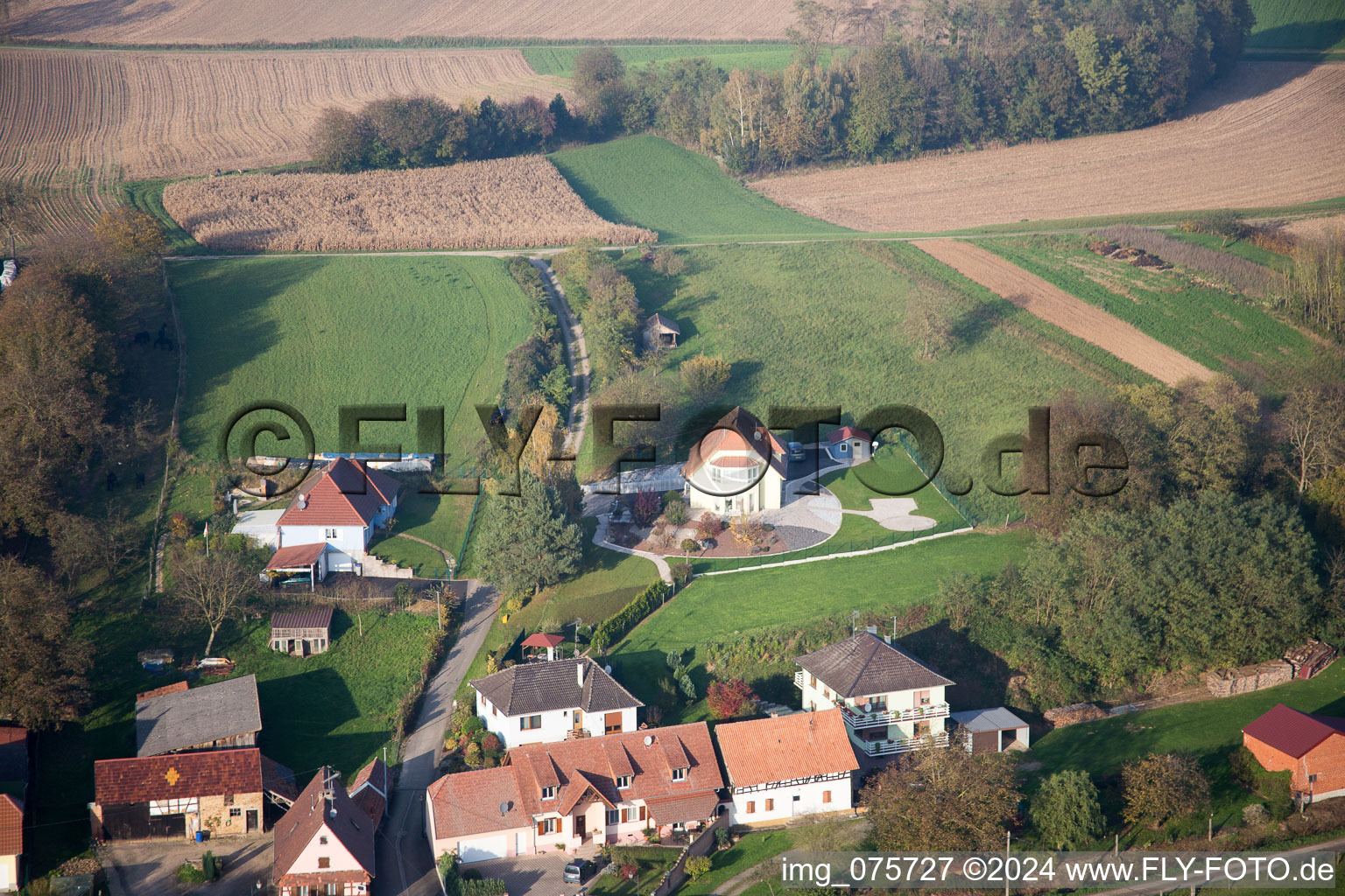 Wintzenbach dans le département Bas Rhin, France hors des airs