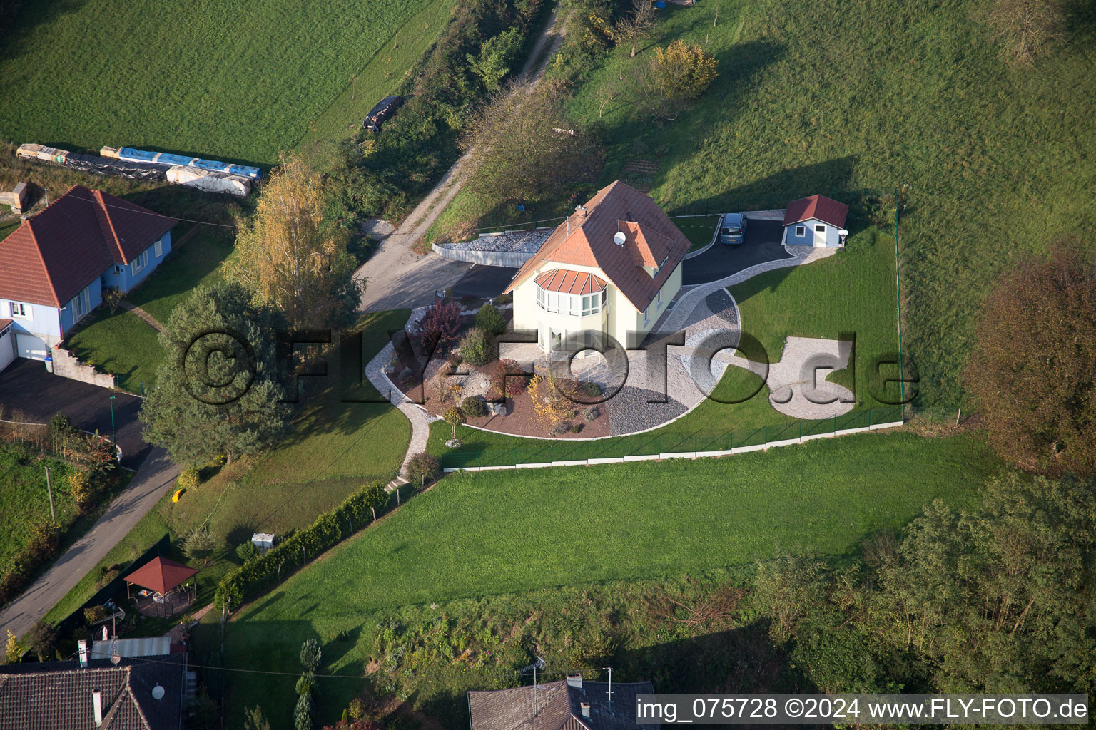 Wintzenbach dans le département Bas Rhin, France vue d'en haut