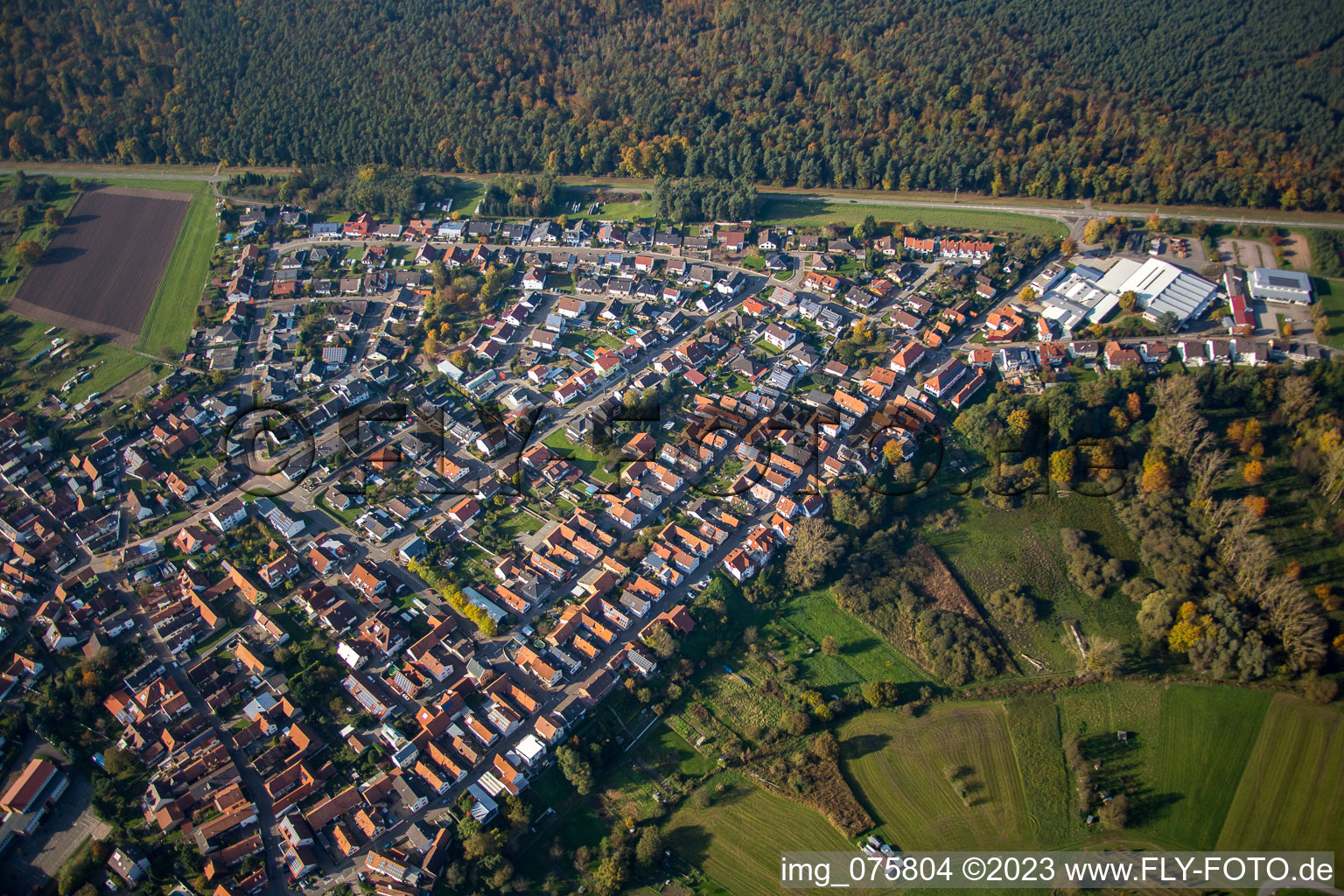 Berg dans le département Rhénanie-Palatinat, Allemagne d'en haut
