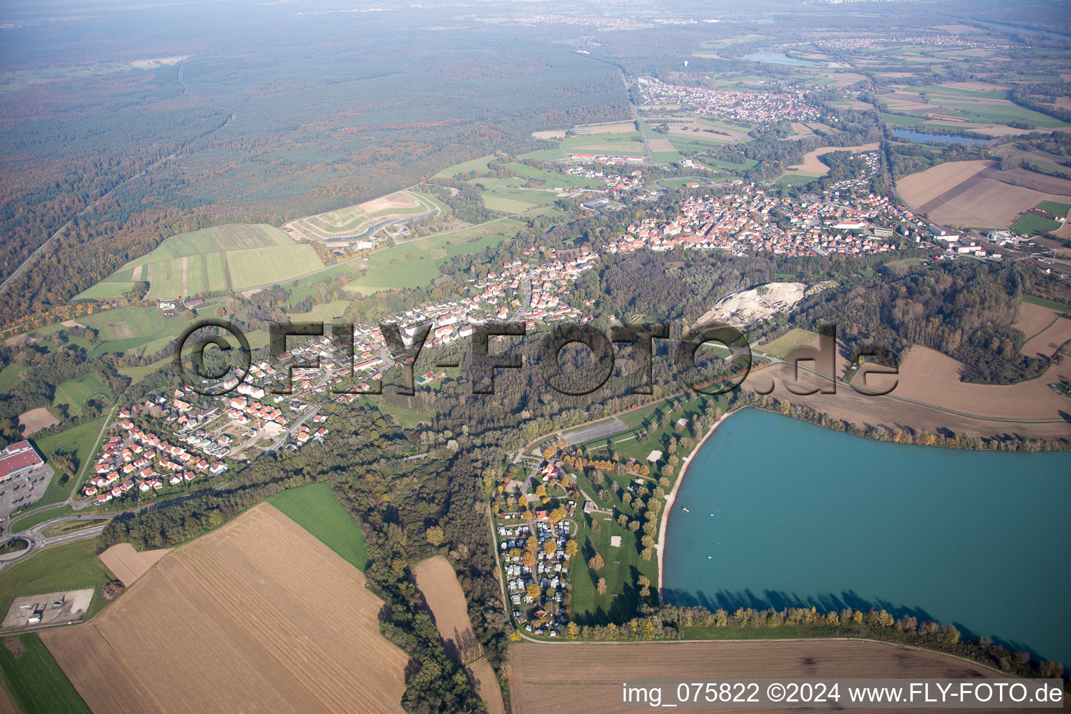 Lauterbourg dans le département Bas Rhin, France hors des airs