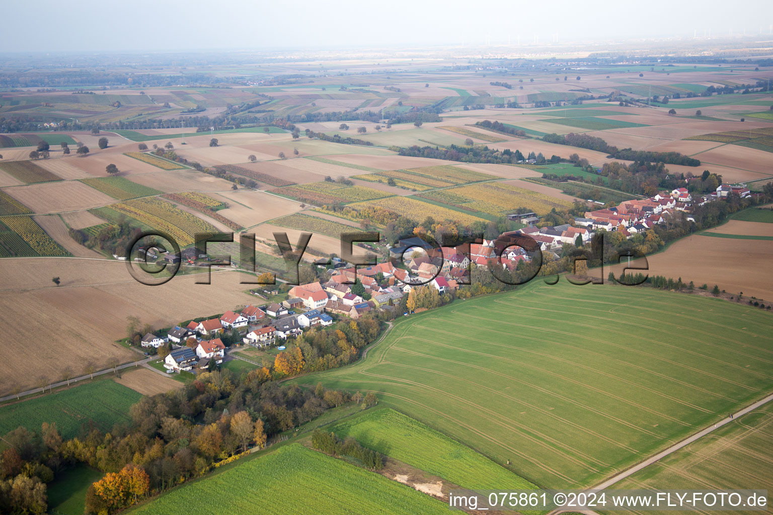 Vollmersweiler dans le département Rhénanie-Palatinat, Allemagne vue d'en haut