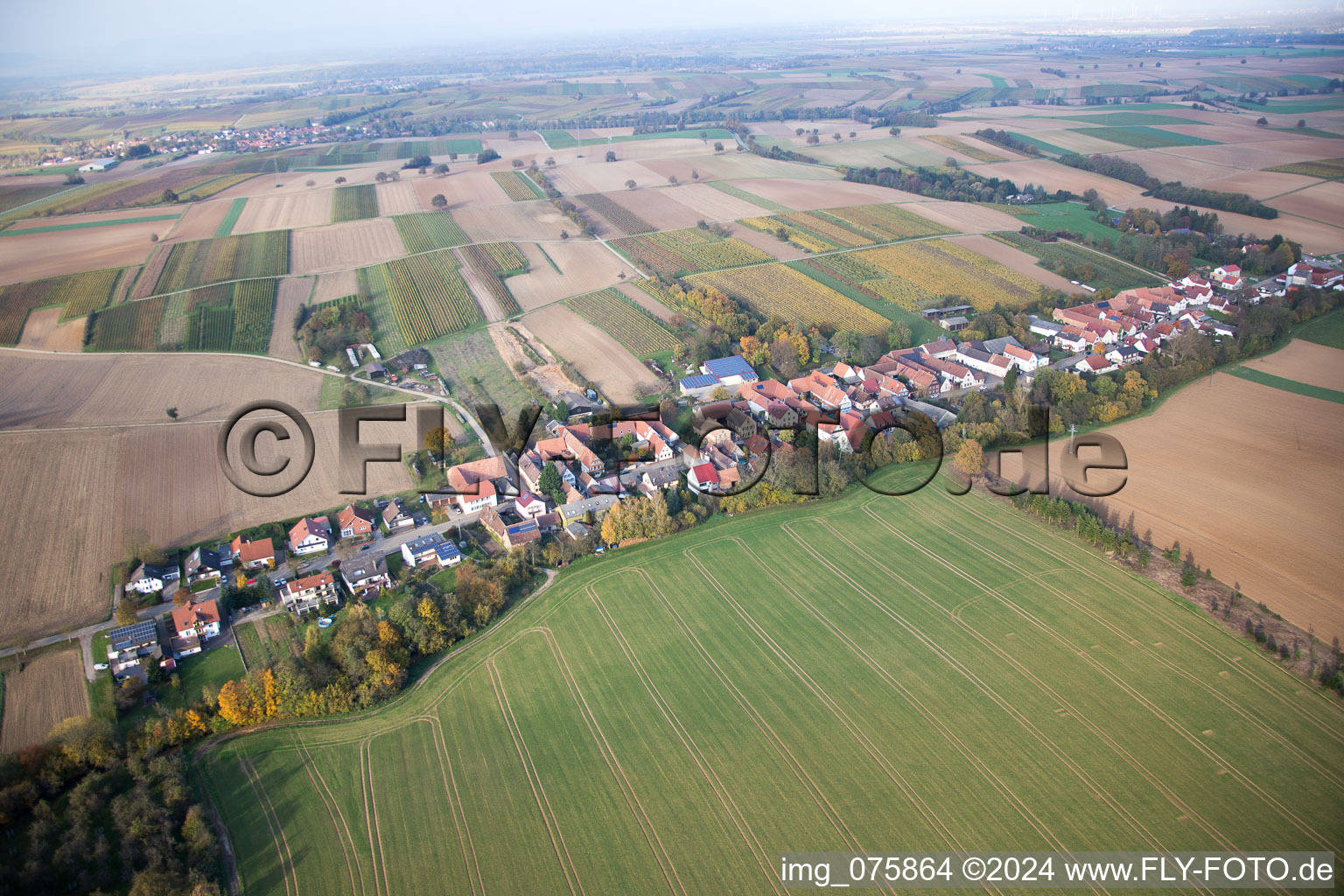 Vollmersweiler dans le département Rhénanie-Palatinat, Allemagne vue du ciel