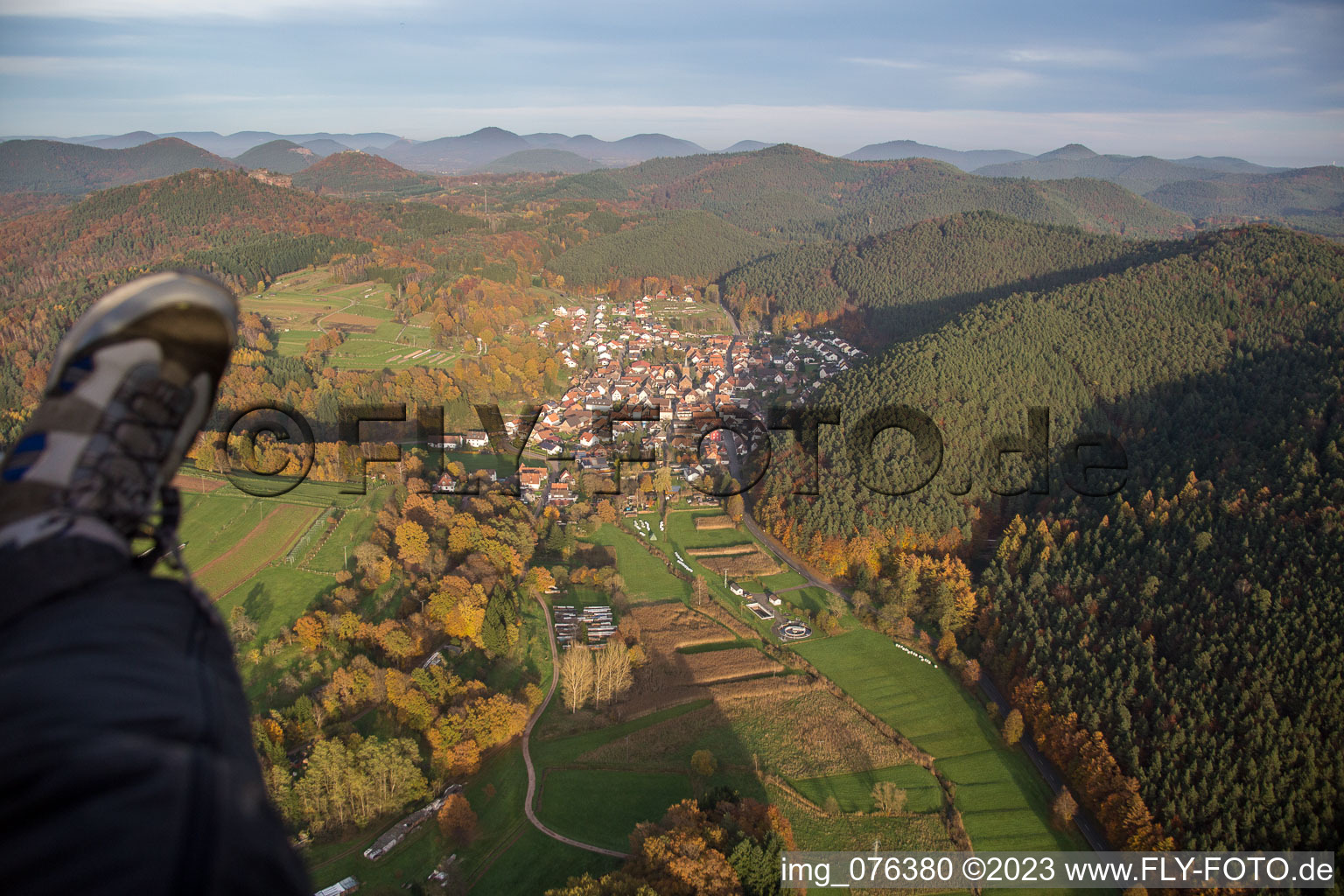 Photographie aérienne de Vorderweidenthal dans le département Rhénanie-Palatinat, Allemagne