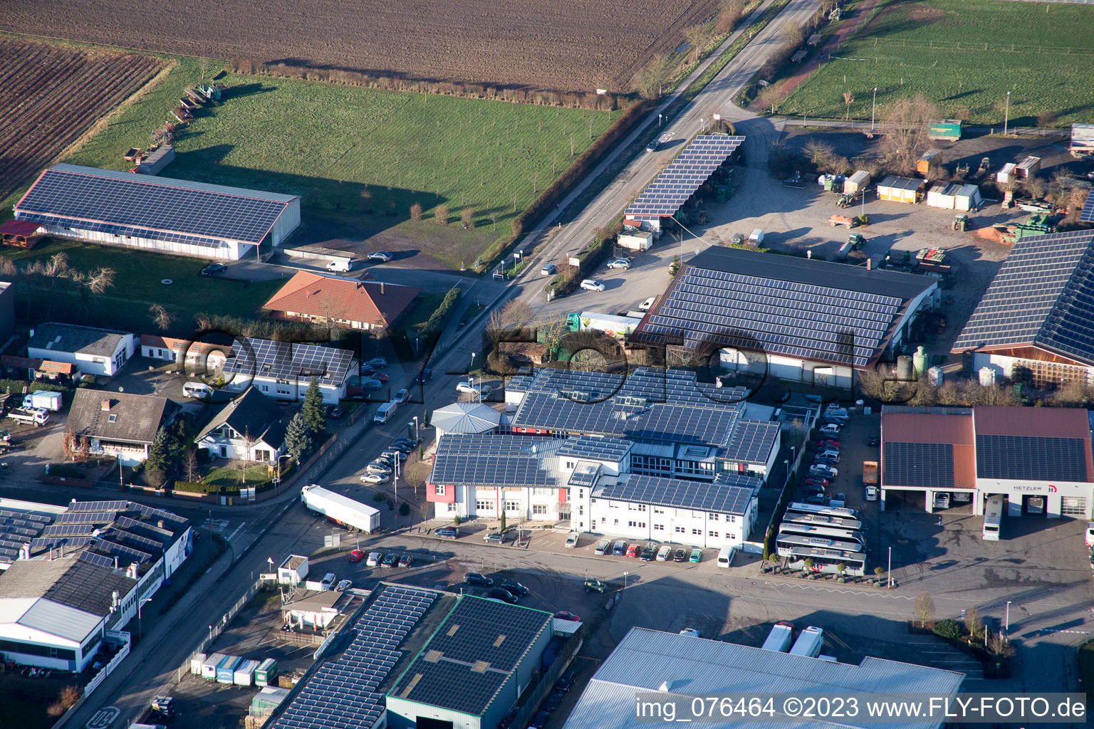 Quartier Herxheim in Herxheim bei Landau dans le département Rhénanie-Palatinat, Allemagne d'en haut