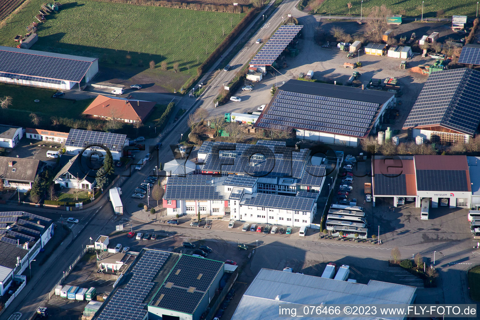 Quartier Herxheim in Herxheim bei Landau dans le département Rhénanie-Palatinat, Allemagne vue d'en haut