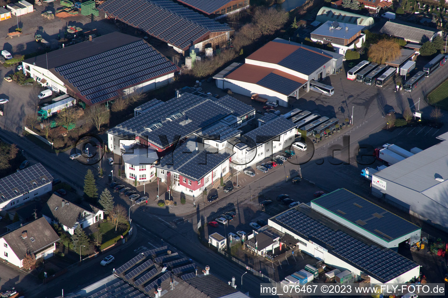 Quartier Herxheim in Herxheim bei Landau dans le département Rhénanie-Palatinat, Allemagne depuis l'avion