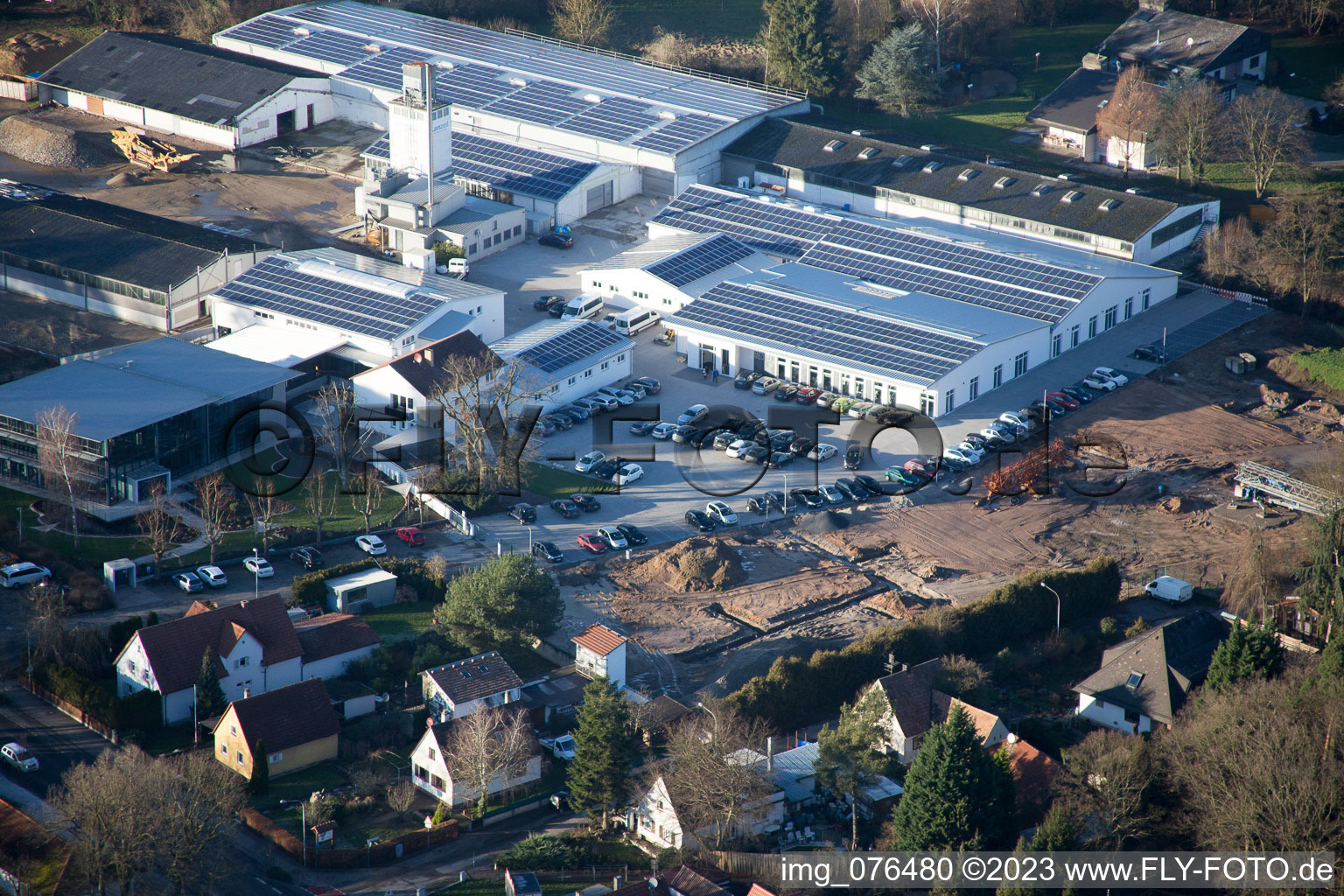 Quartier Herxheim in Herxheim bei Landau dans le département Rhénanie-Palatinat, Allemagne vue d'en haut