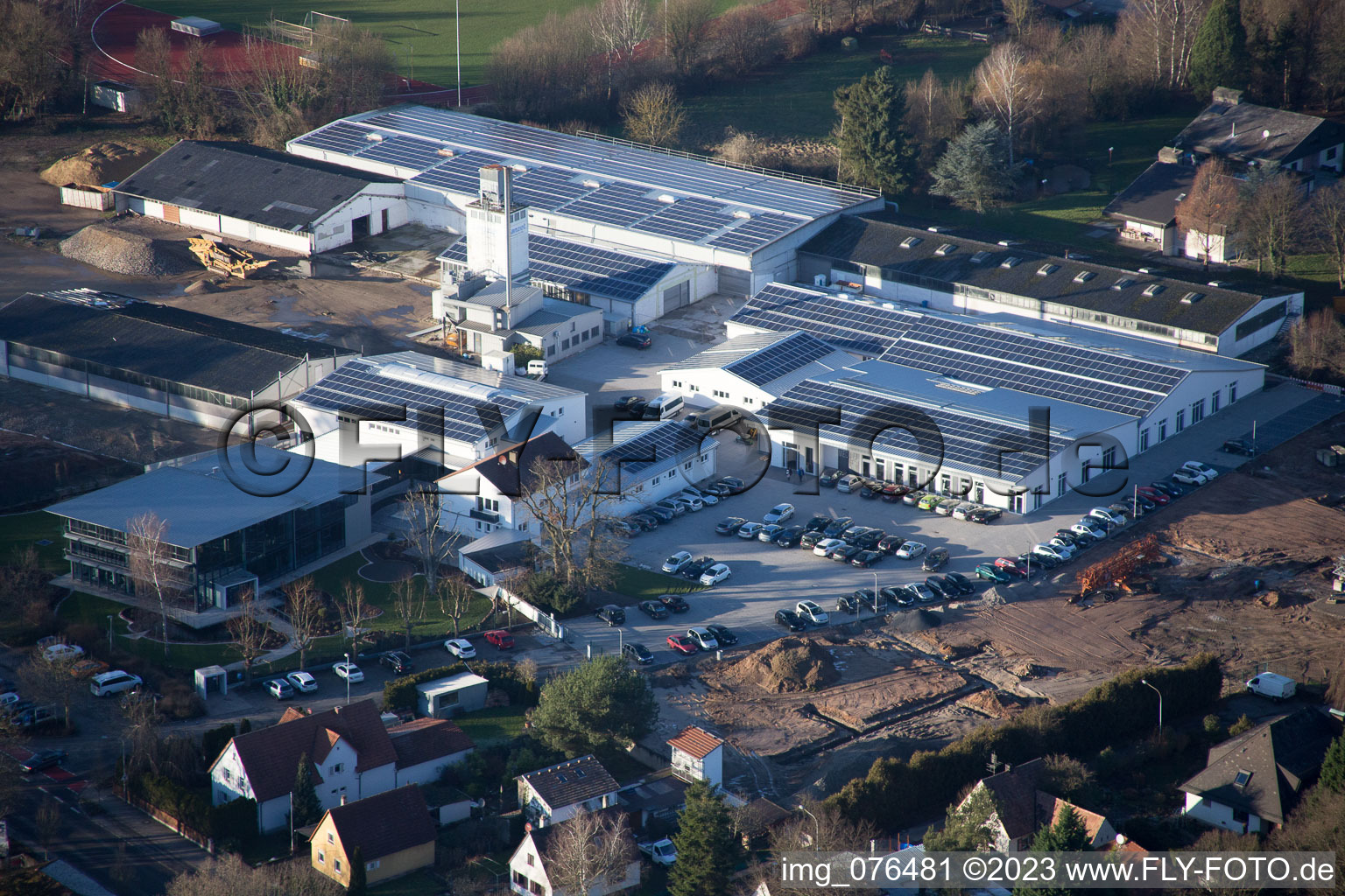 Quartier Herxheim in Herxheim bei Landau dans le département Rhénanie-Palatinat, Allemagne depuis l'avion