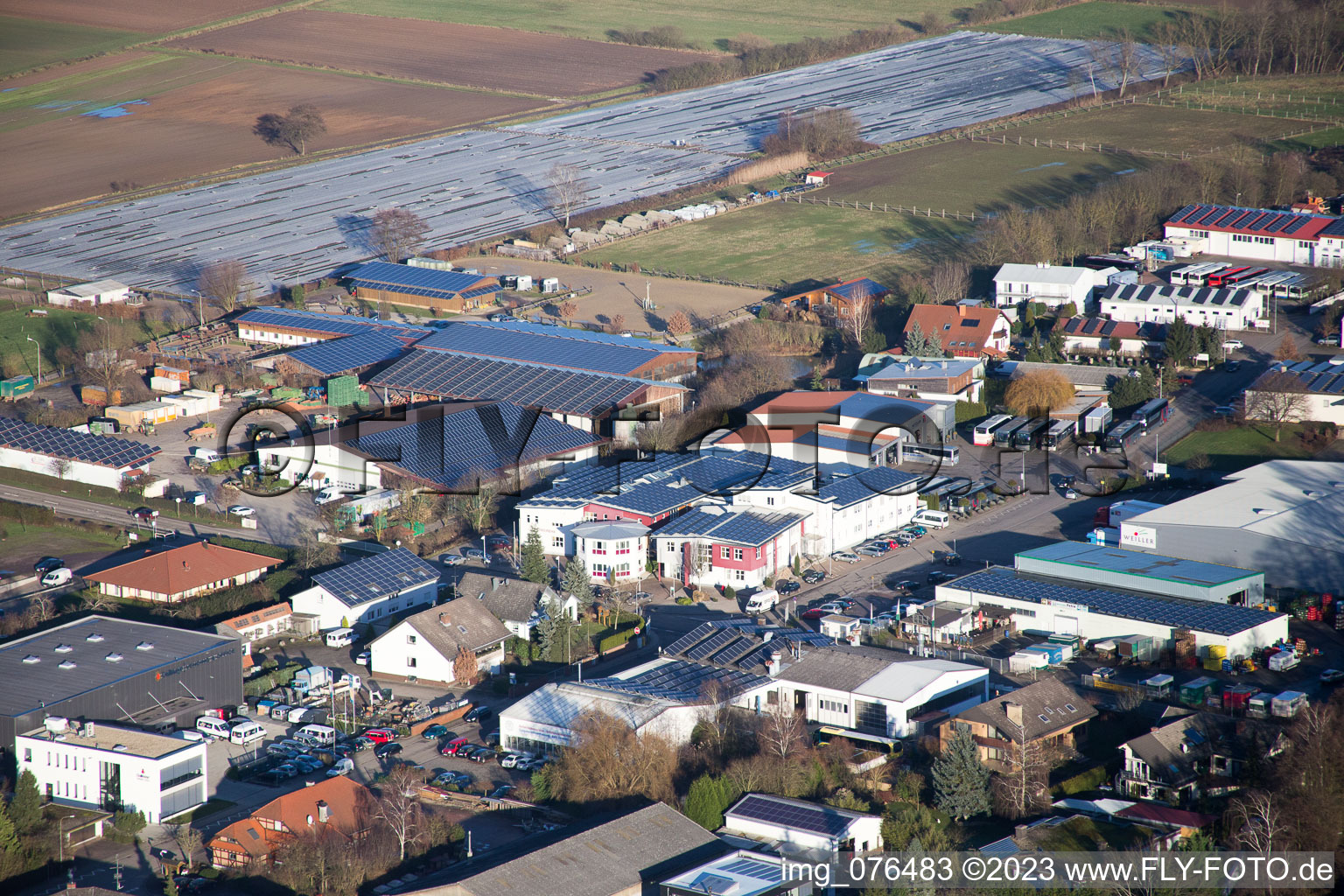 Quartier Herxheim in Herxheim bei Landau dans le département Rhénanie-Palatinat, Allemagne vue du ciel