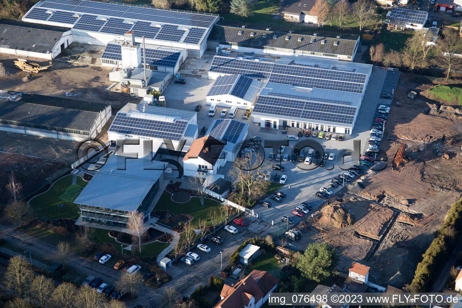 Enregistrement par drone de Quartier Herxheim in Herxheim bei Landau dans le département Rhénanie-Palatinat, Allemagne