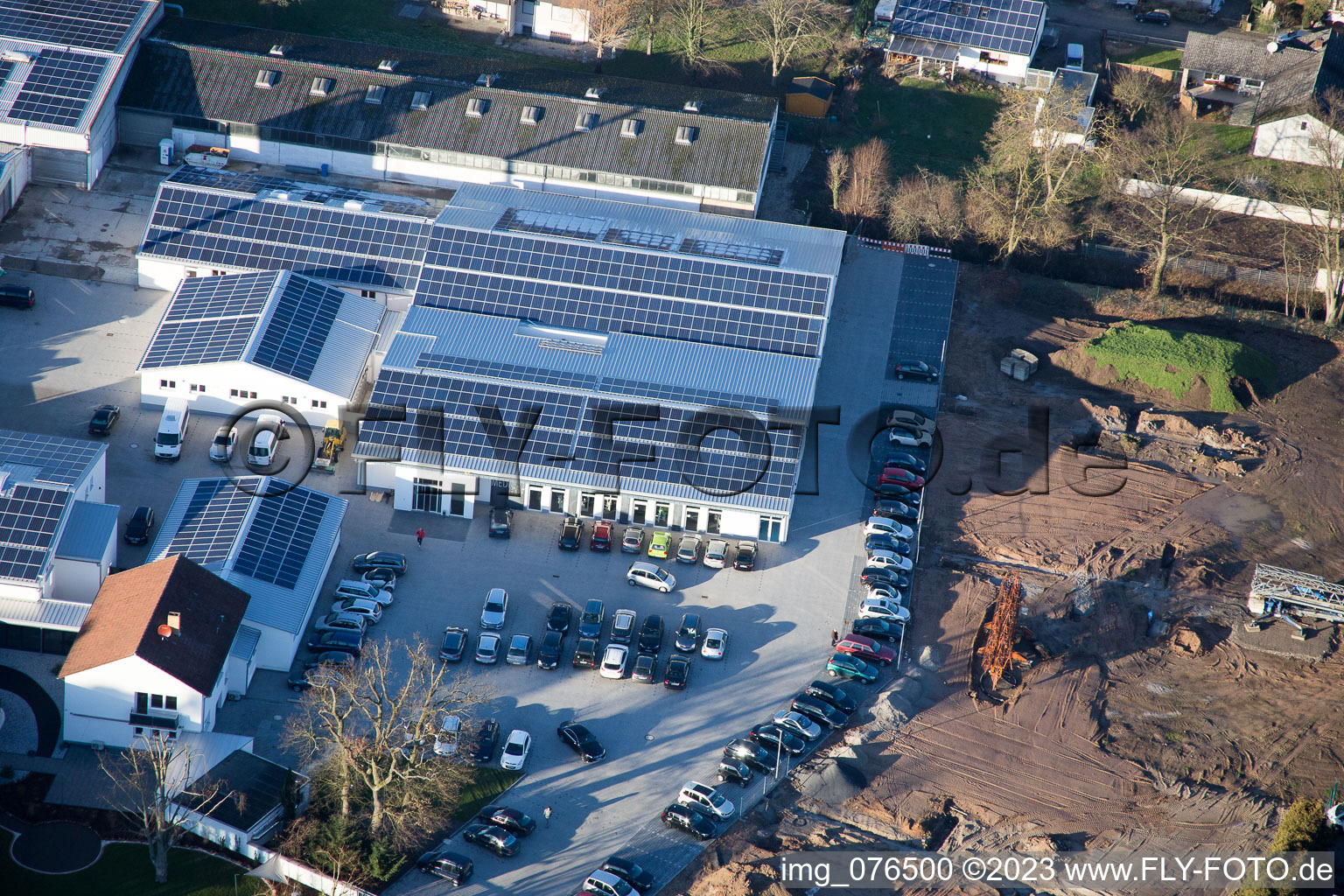 Quartier Herxheim in Herxheim bei Landau dans le département Rhénanie-Palatinat, Allemagne du point de vue du drone