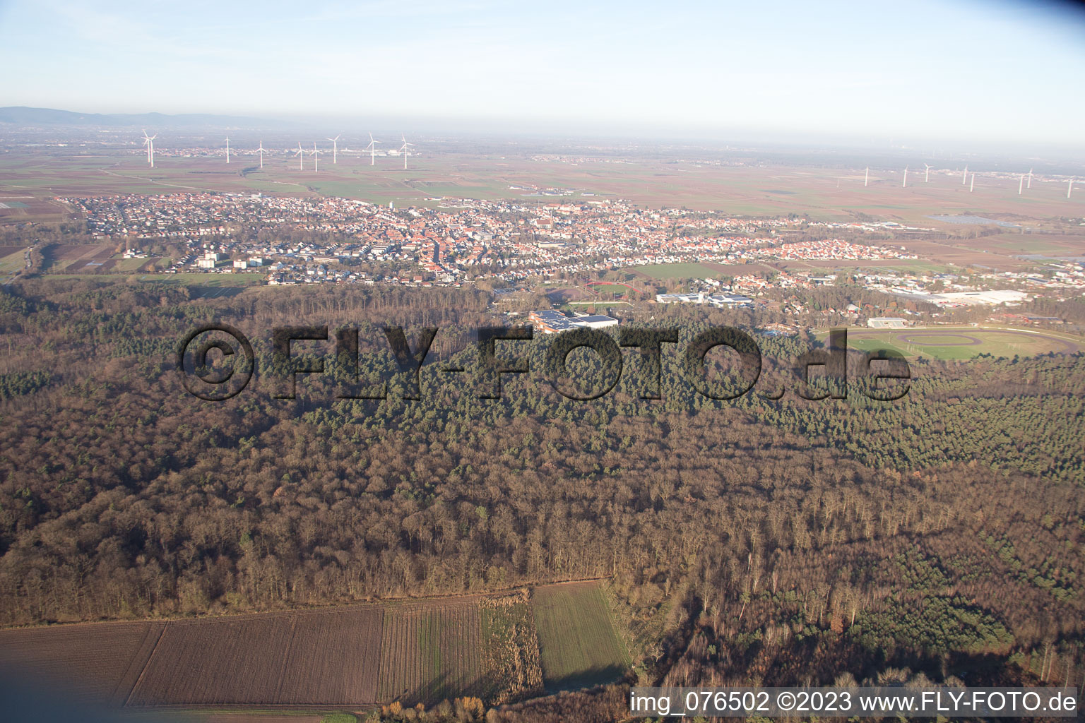 Quartier Herxheim in Herxheim bei Landau/Pfalz dans le département Rhénanie-Palatinat, Allemagne vu d'un drone