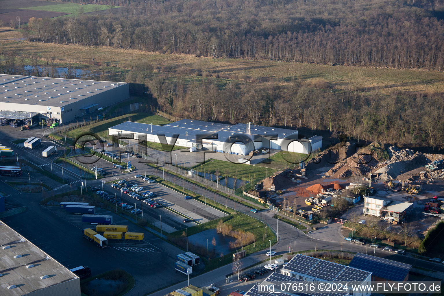 Enregistrement par drone de Zone industrielle Horst, Alfa Aesar GmbH à le quartier Minderslachen in Kandel dans le département Rhénanie-Palatinat, Allemagne