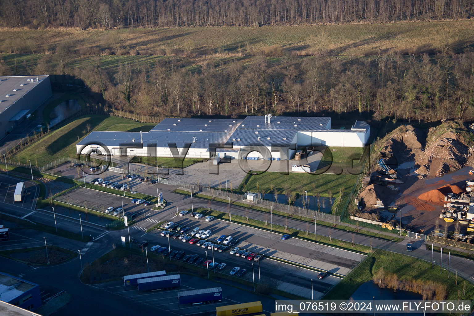 Zone industrielle Horst, Alfa Aesar GmbH à le quartier Minderslachen in Kandel dans le département Rhénanie-Palatinat, Allemagne d'un drone