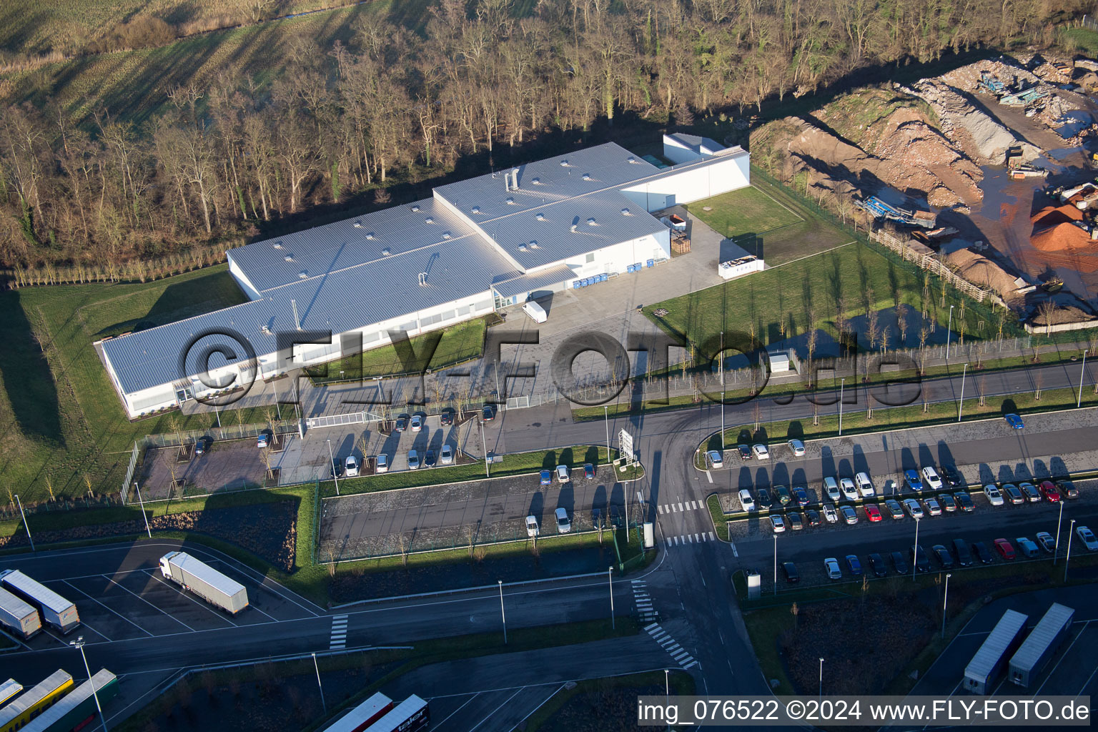 Photographie aérienne de Zone industrielle Horst, Alfa Aesar GmbH à le quartier Minderslachen in Kandel dans le département Rhénanie-Palatinat, Allemagne