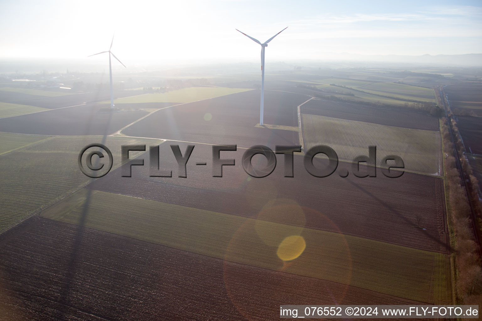 Enregistrement par drone de Minfeld dans le département Rhénanie-Palatinat, Allemagne