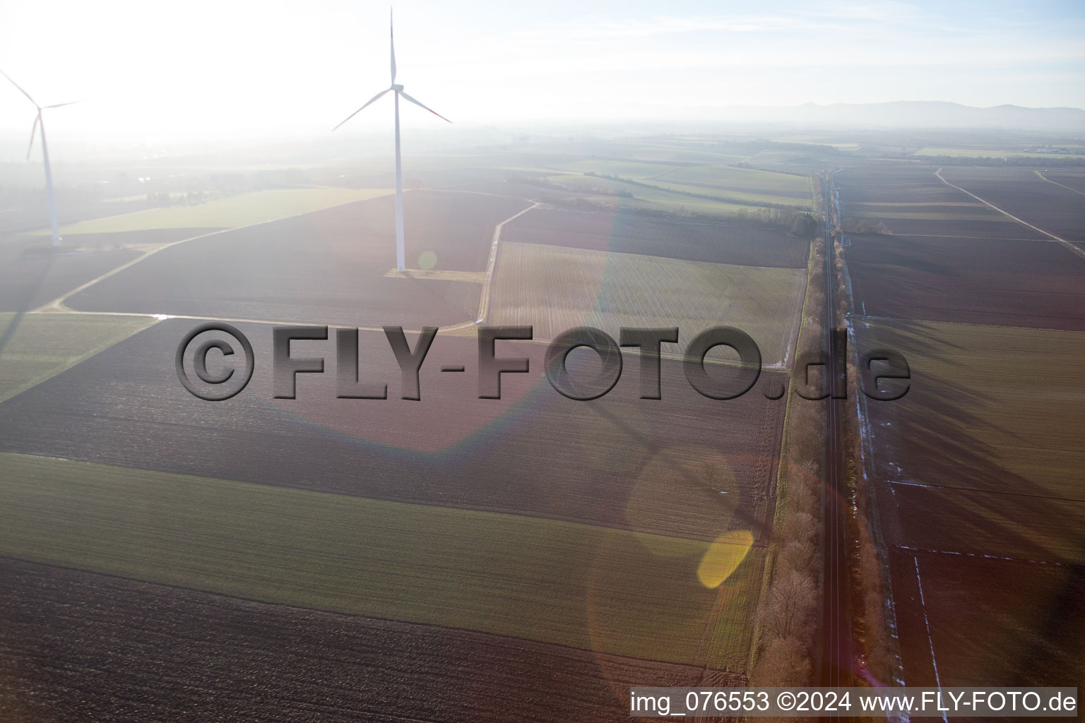 Image drone de Minfeld dans le département Rhénanie-Palatinat, Allemagne