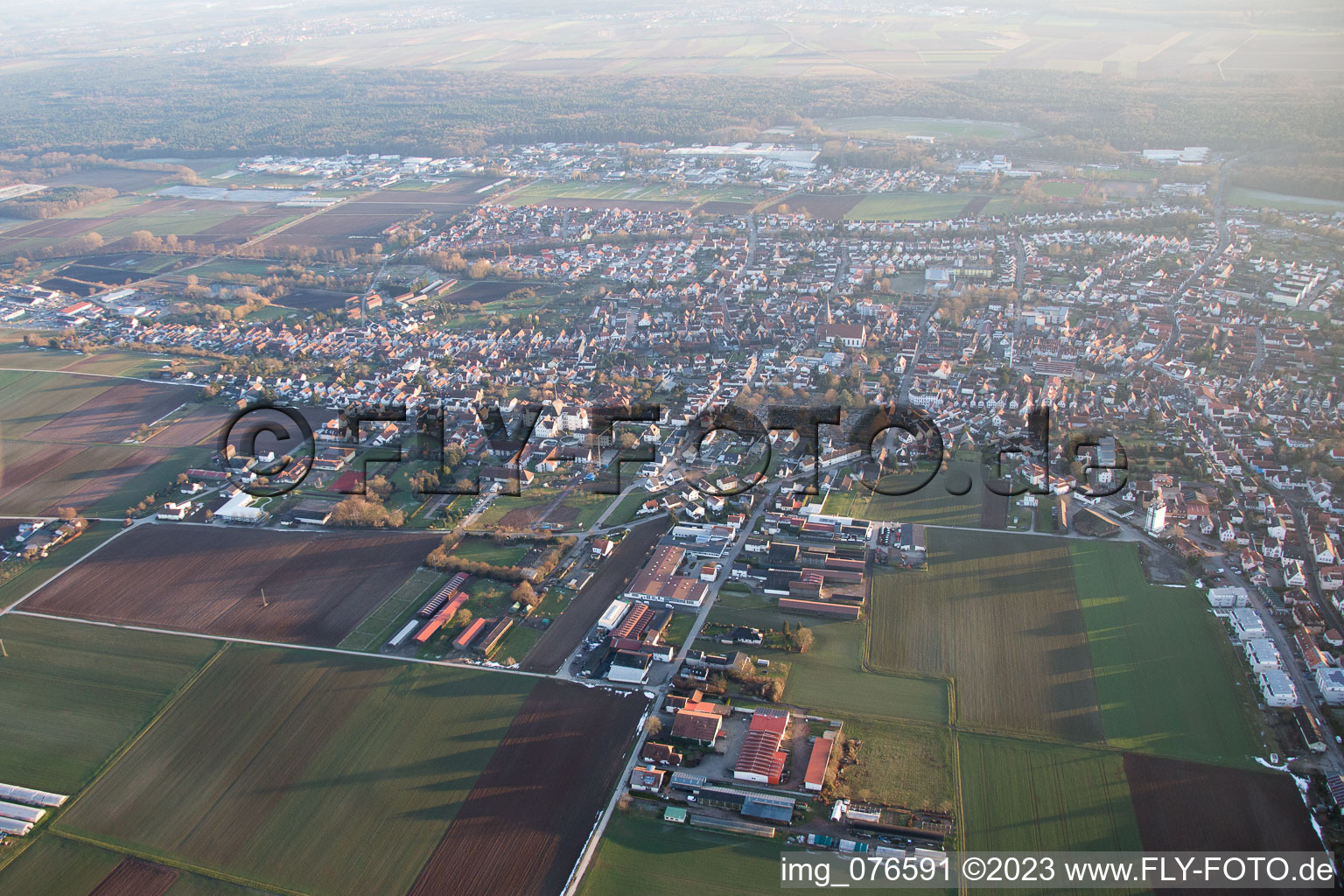 Photographie aérienne de Quartier Herxheim in Herxheim bei Landau dans le département Rhénanie-Palatinat, Allemagne