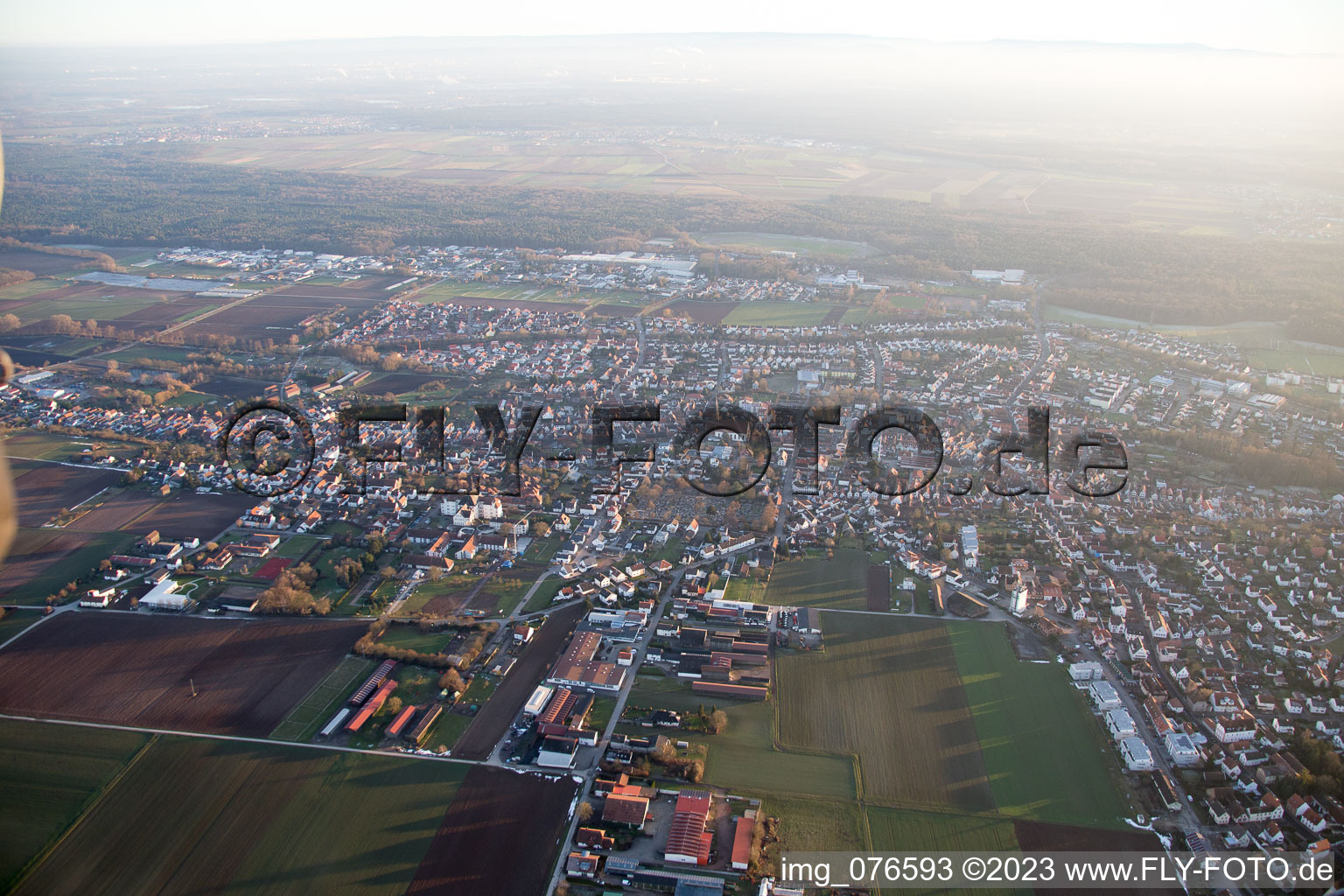 Quartier Herxheim in Herxheim bei Landau dans le département Rhénanie-Palatinat, Allemagne d'en haut