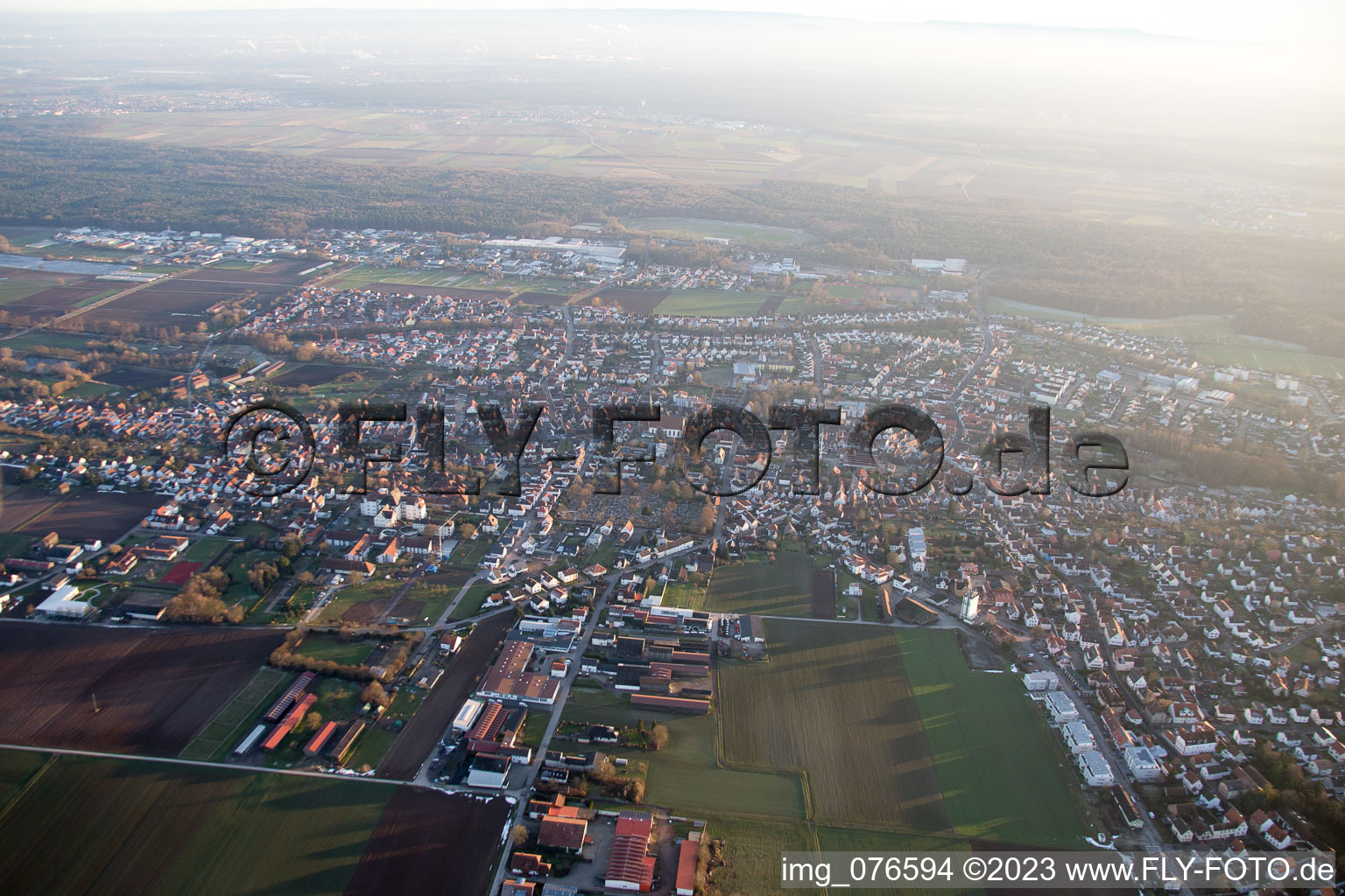 Quartier Herxheim in Herxheim bei Landau dans le département Rhénanie-Palatinat, Allemagne hors des airs