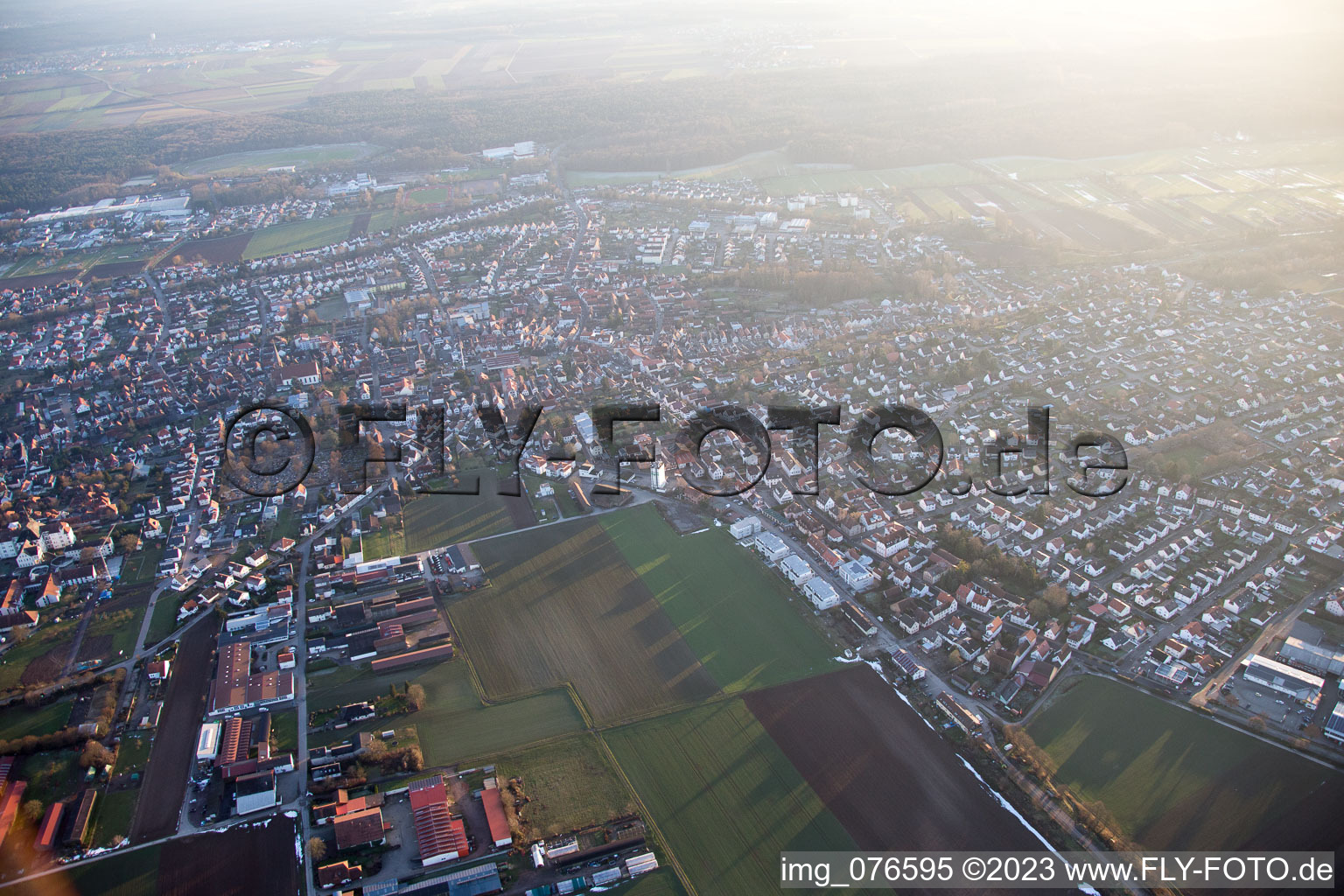 Quartier Herxheim in Herxheim bei Landau dans le département Rhénanie-Palatinat, Allemagne vue d'en haut