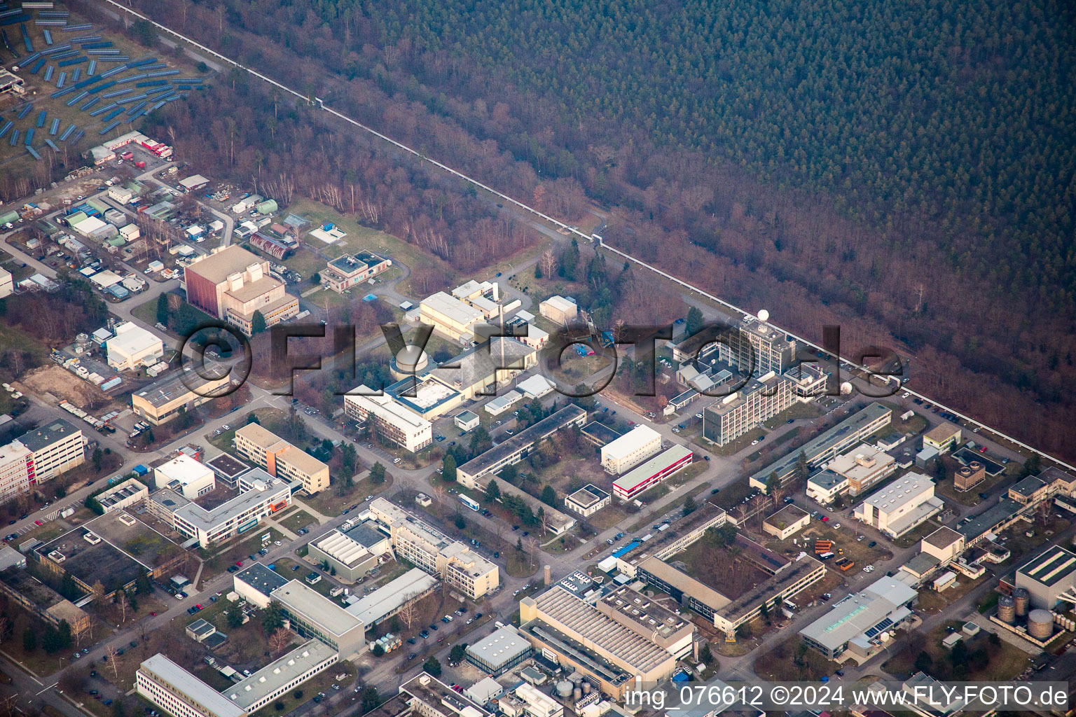 Photographie aérienne de KIT Nord à le quartier Leopoldshafen in Eggenstein-Leopoldshafen dans le département Bade-Wurtemberg, Allemagne