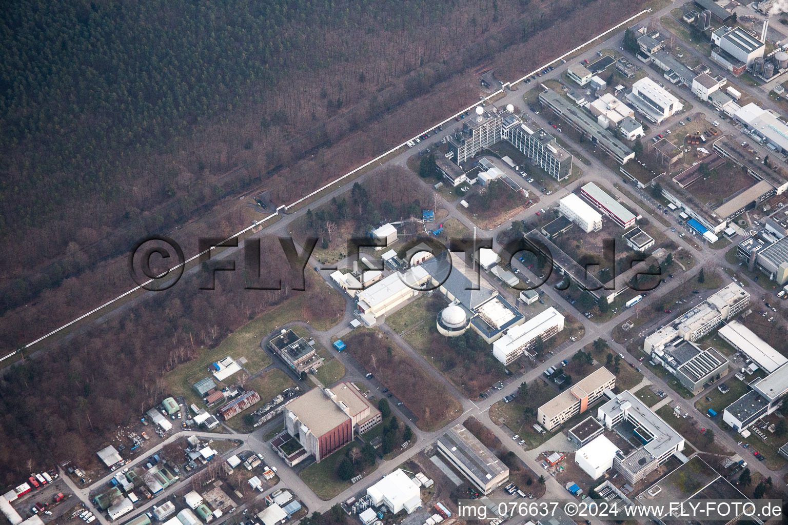 Image drone de Campus KIK Nord à le quartier Leopoldshafen in Eggenstein-Leopoldshafen dans le département Bade-Wurtemberg, Allemagne