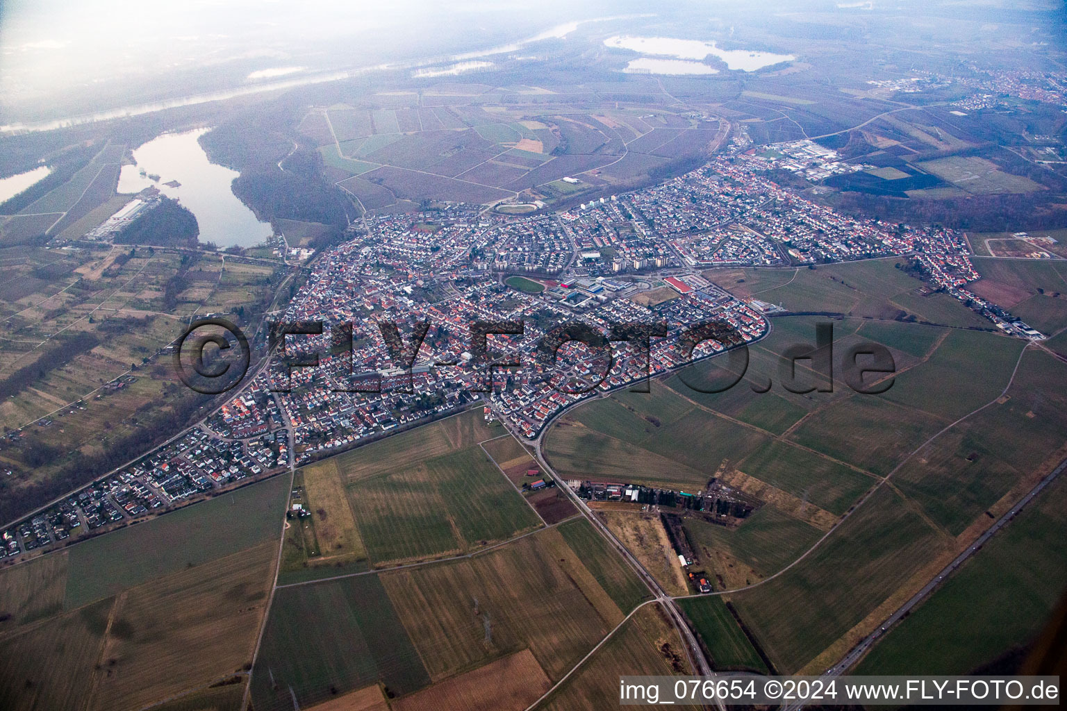 Photographie aérienne de Quartier Linkenheim in Linkenheim-Hochstetten dans le département Bade-Wurtemberg, Allemagne