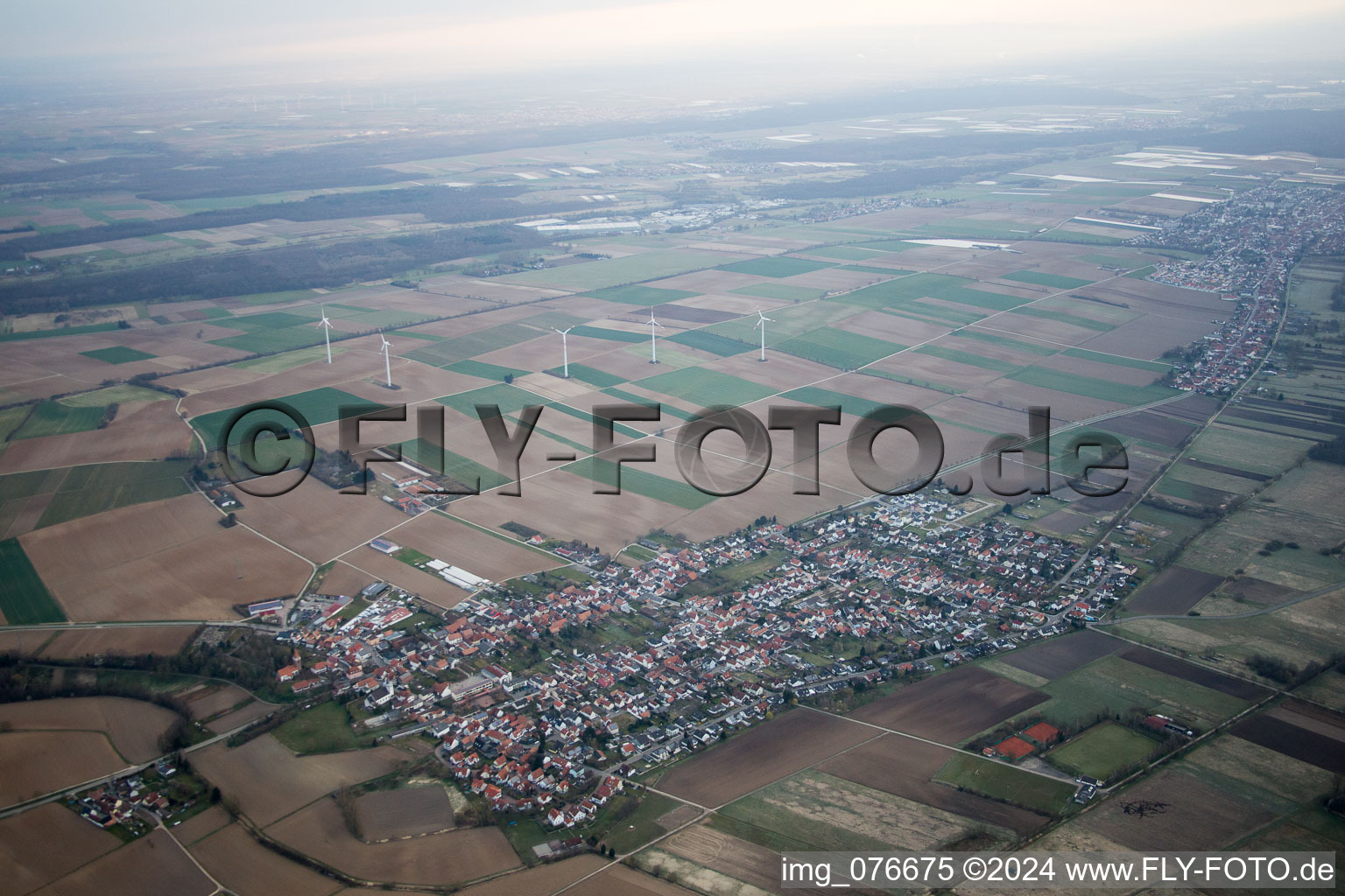 Minfeld dans le département Rhénanie-Palatinat, Allemagne d'en haut