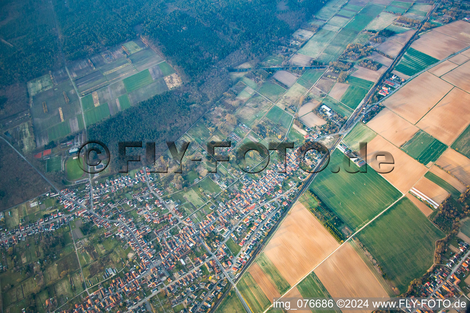 Image drone de Quartier Schaidt in Wörth am Rhein dans le département Rhénanie-Palatinat, Allemagne