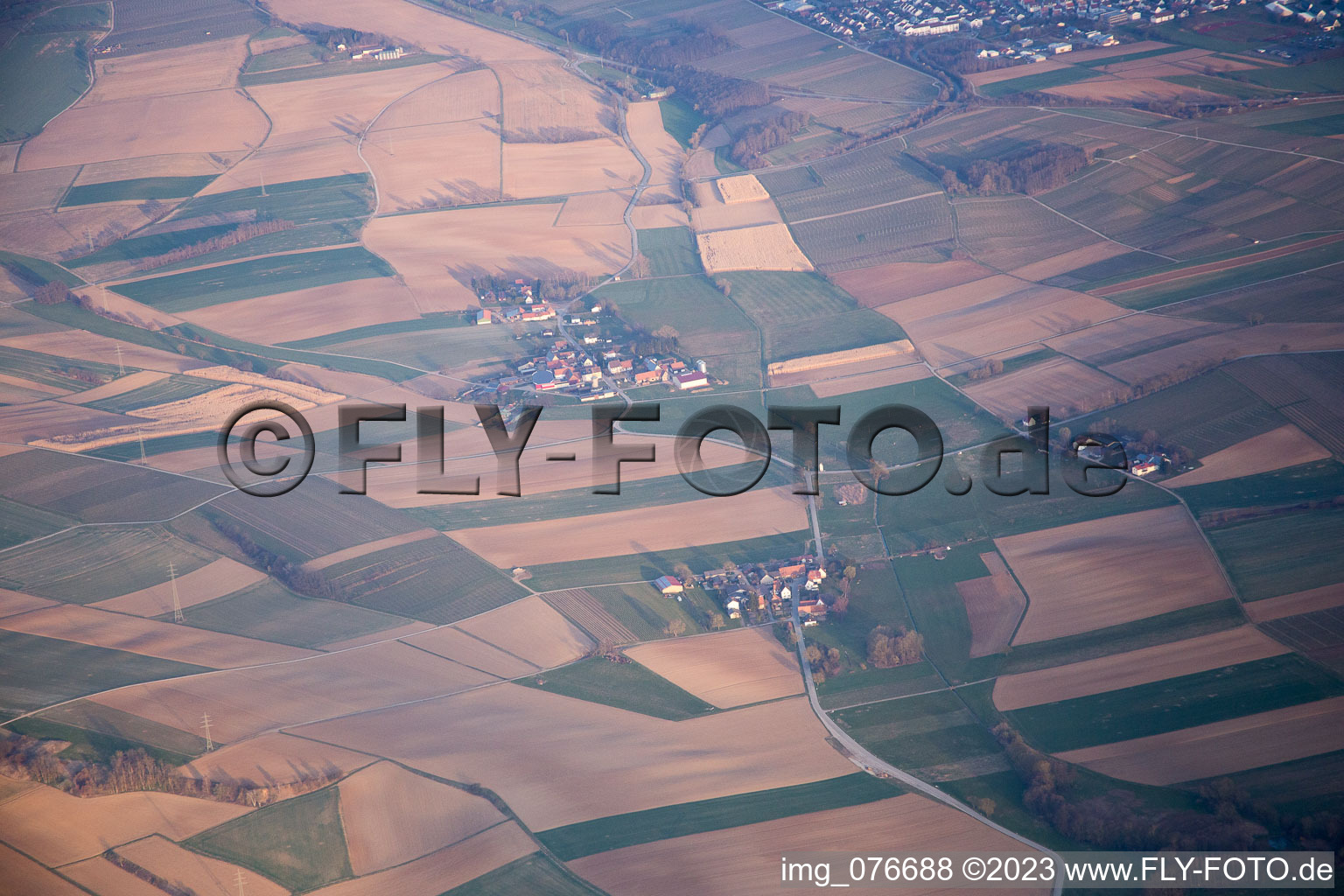 Vue aérienne de Deutschhof dans le département Rhénanie-Palatinat, Allemagne
