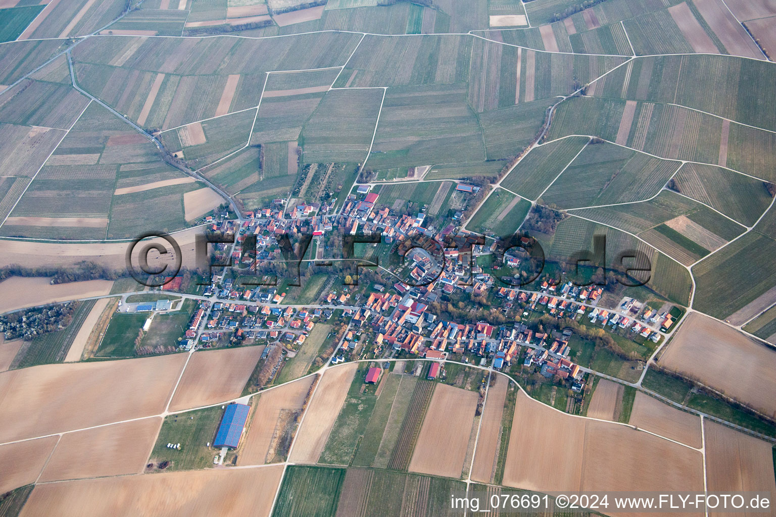 Photographie aérienne de Dierbach dans le département Rhénanie-Palatinat, Allemagne