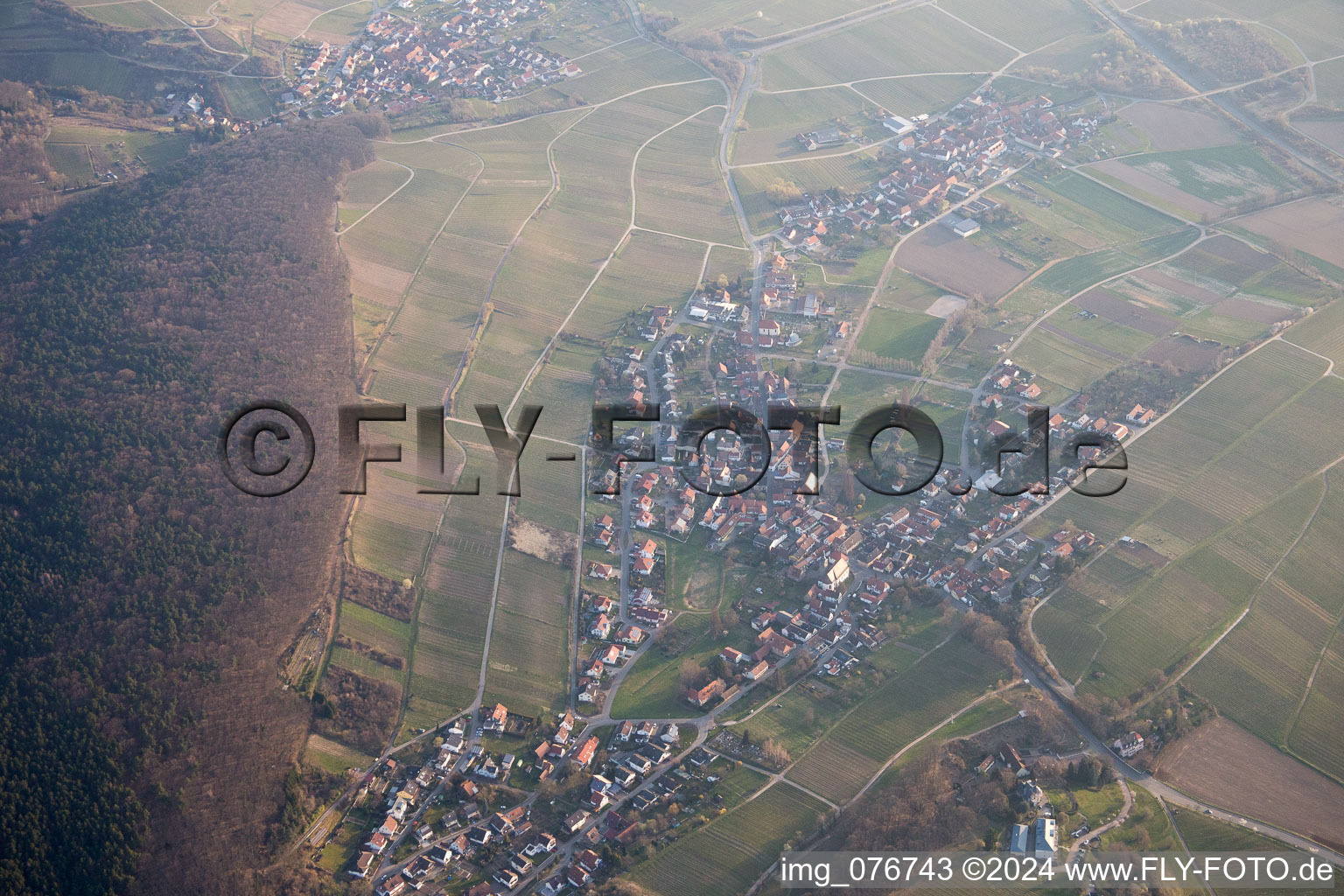 Vue aérienne de Quartier Pleisweiler in Pleisweiler-Oberhofen dans le département Rhénanie-Palatinat, Allemagne