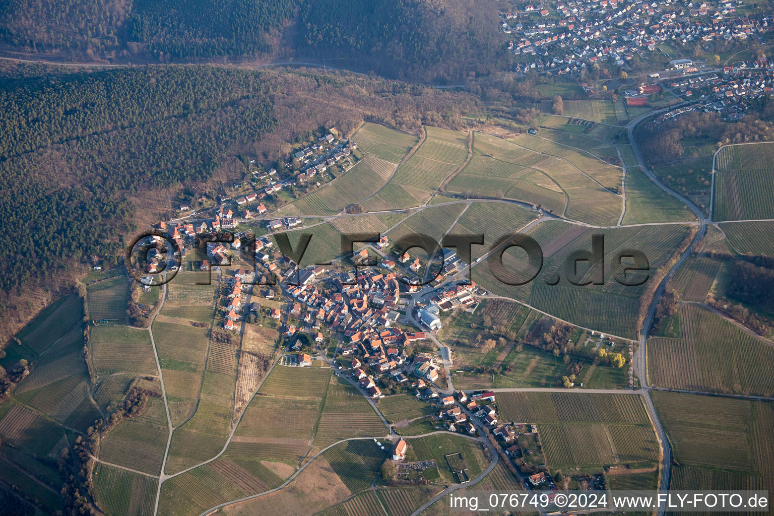 Vue aérienne de Quartier Gleiszellen in Gleiszellen-Gleishorbach dans le département Rhénanie-Palatinat, Allemagne