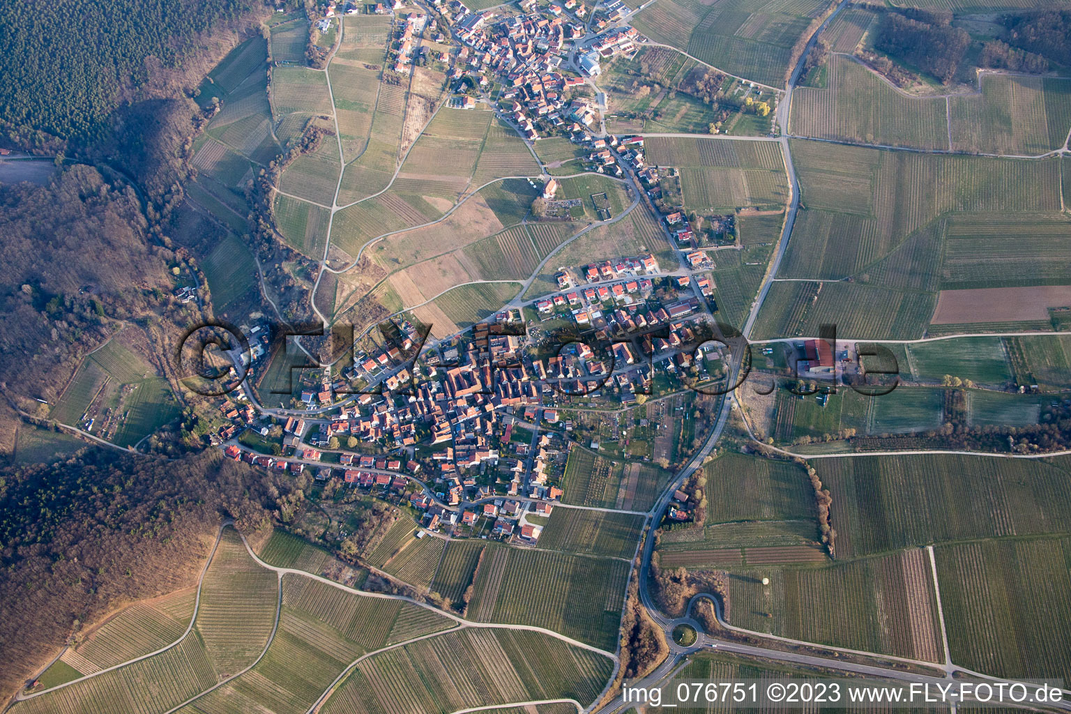 Vue aérienne de Quartier Gleishorbach in Gleiszellen-Gleishorbach dans le département Rhénanie-Palatinat, Allemagne