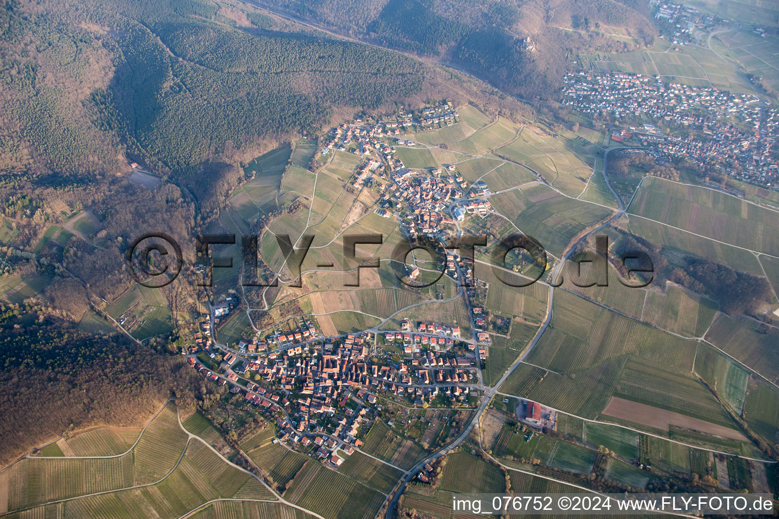 Vue aérienne de Quartier Gleiszellen in Gleiszellen-Gleishorbach dans le département Rhénanie-Palatinat, Allemagne