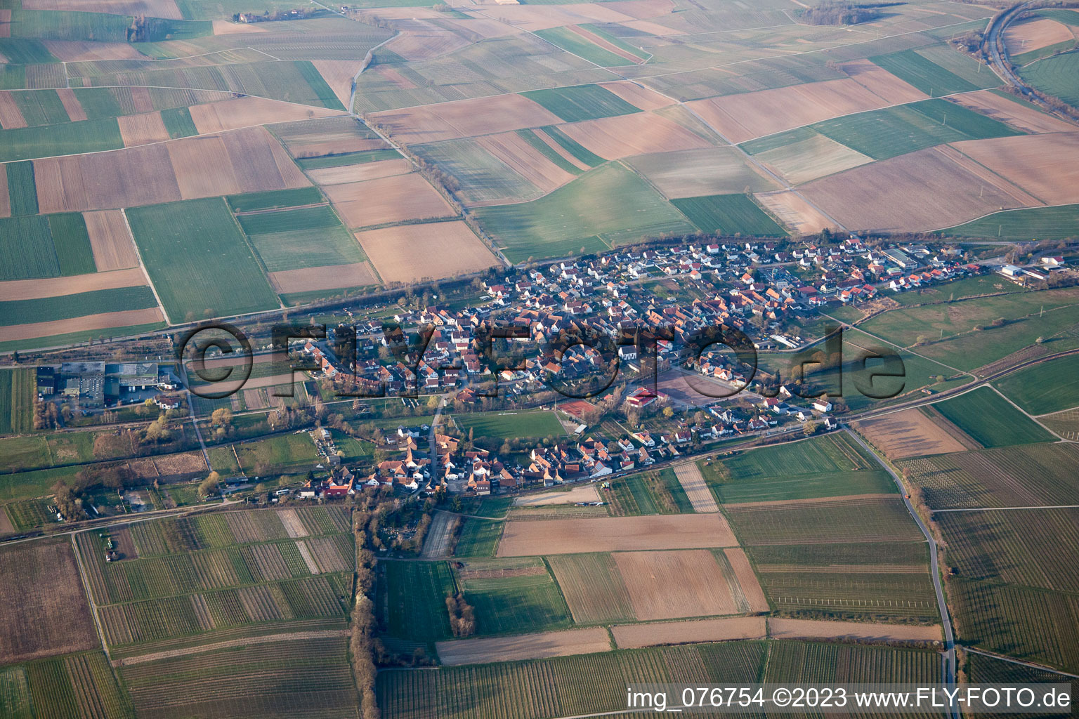Vue aérienne de Quartier Drusweiler in Kapellen-Drusweiler dans le département Rhénanie-Palatinat, Allemagne