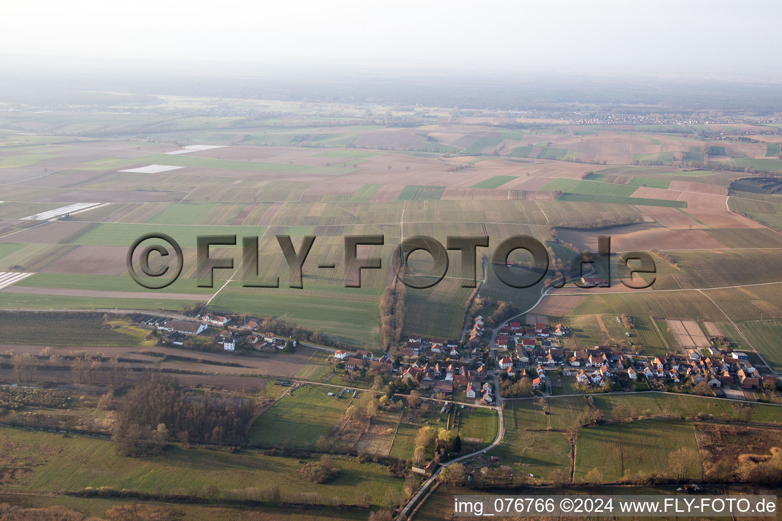 Vue oblique de Hergersweiler dans le département Rhénanie-Palatinat, Allemagne