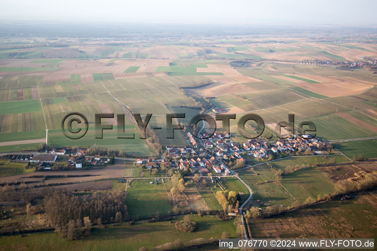 Hergersweiler dans le département Rhénanie-Palatinat, Allemagne depuis l'avion