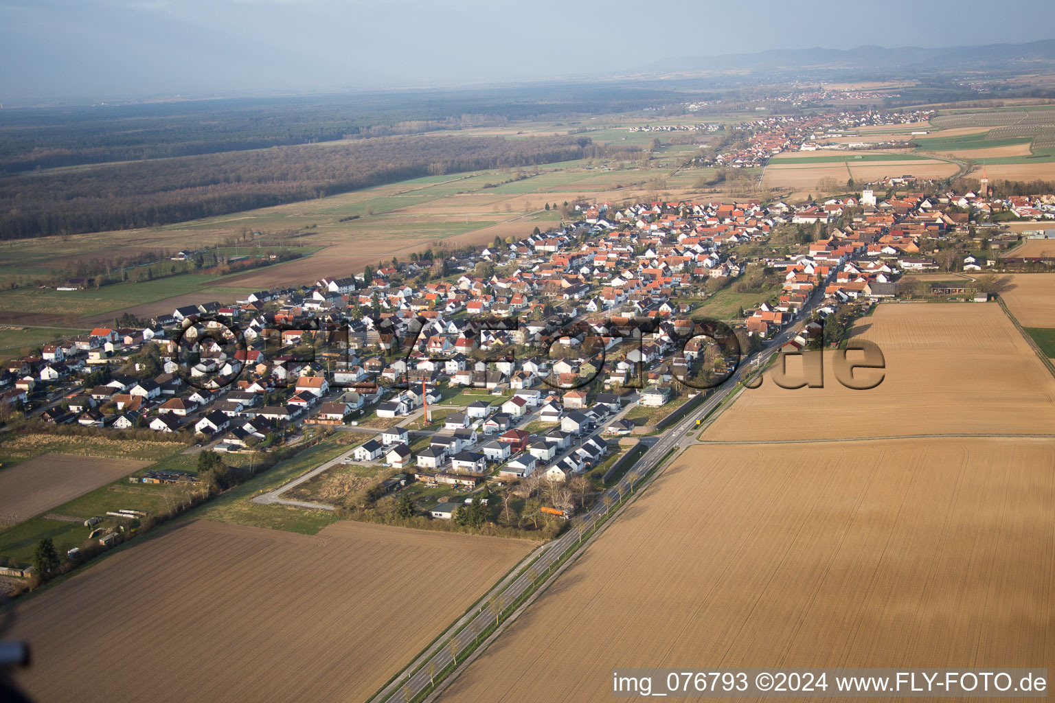 Image drone de Minfeld dans le département Rhénanie-Palatinat, Allemagne