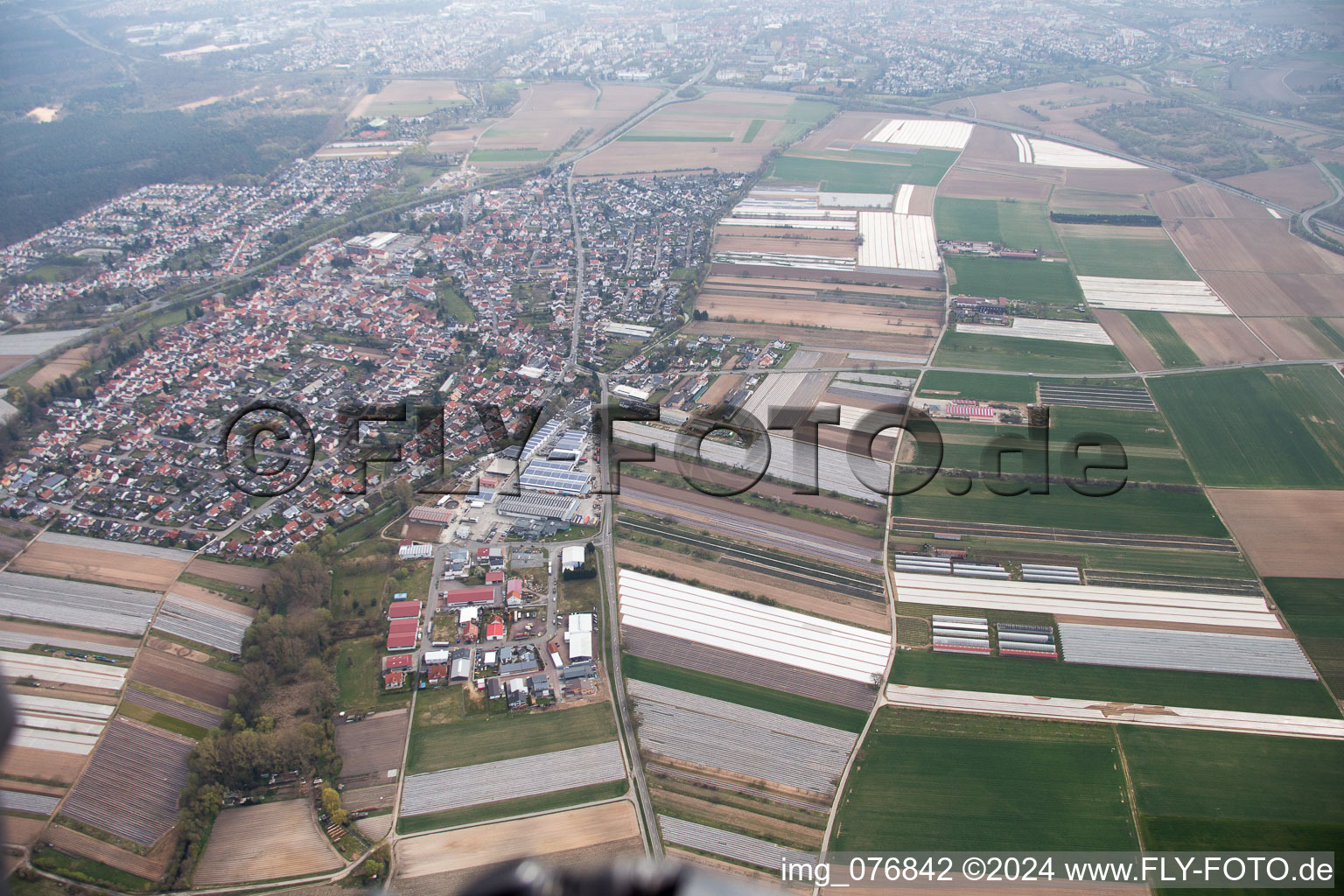 Vue aérienne de Dudenhofen dans le département Rhénanie-Palatinat, Allemagne