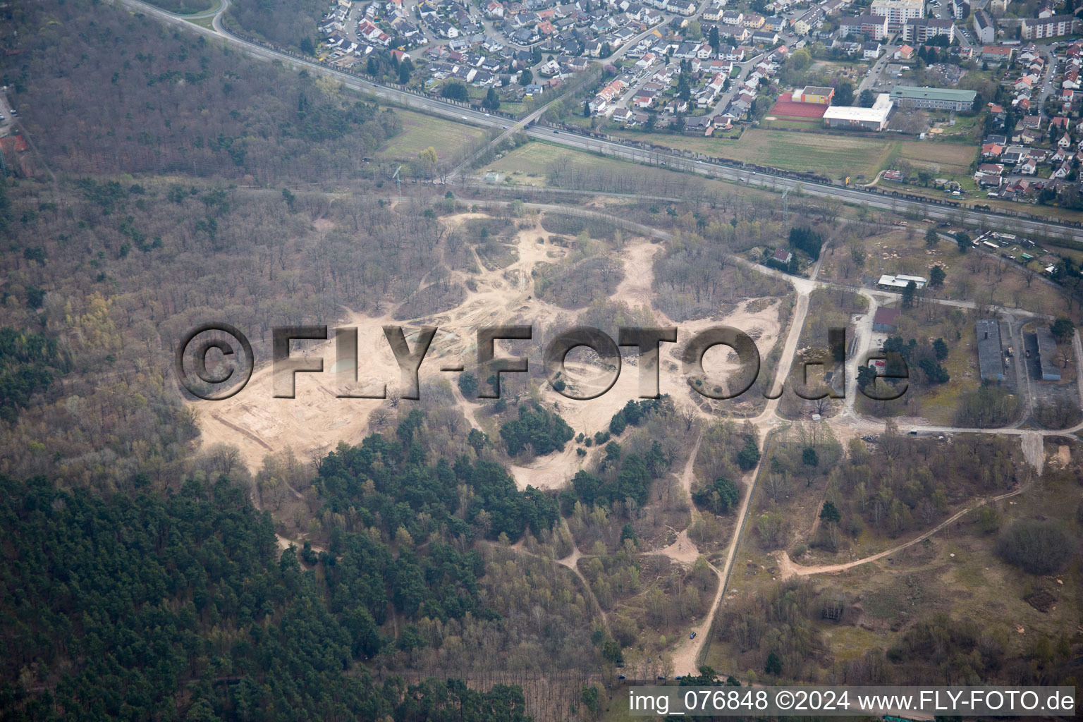 Vue d'oiseau de Speyer dans le département Rhénanie-Palatinat, Allemagne